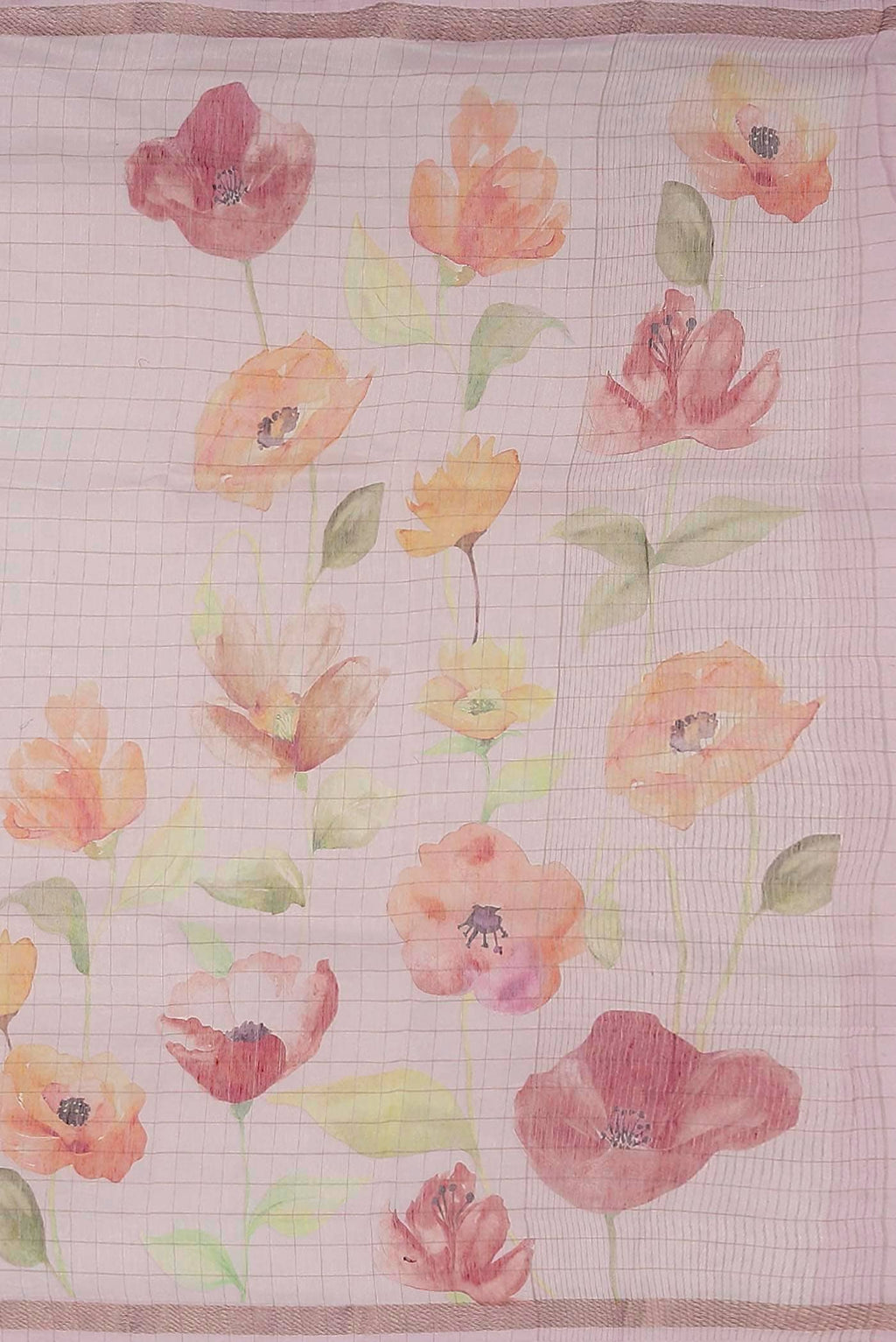 Rose pink Linen Saree