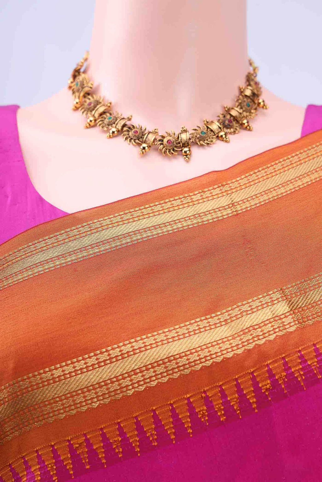 Rani Pink Blended Bangalore Silk Saree
