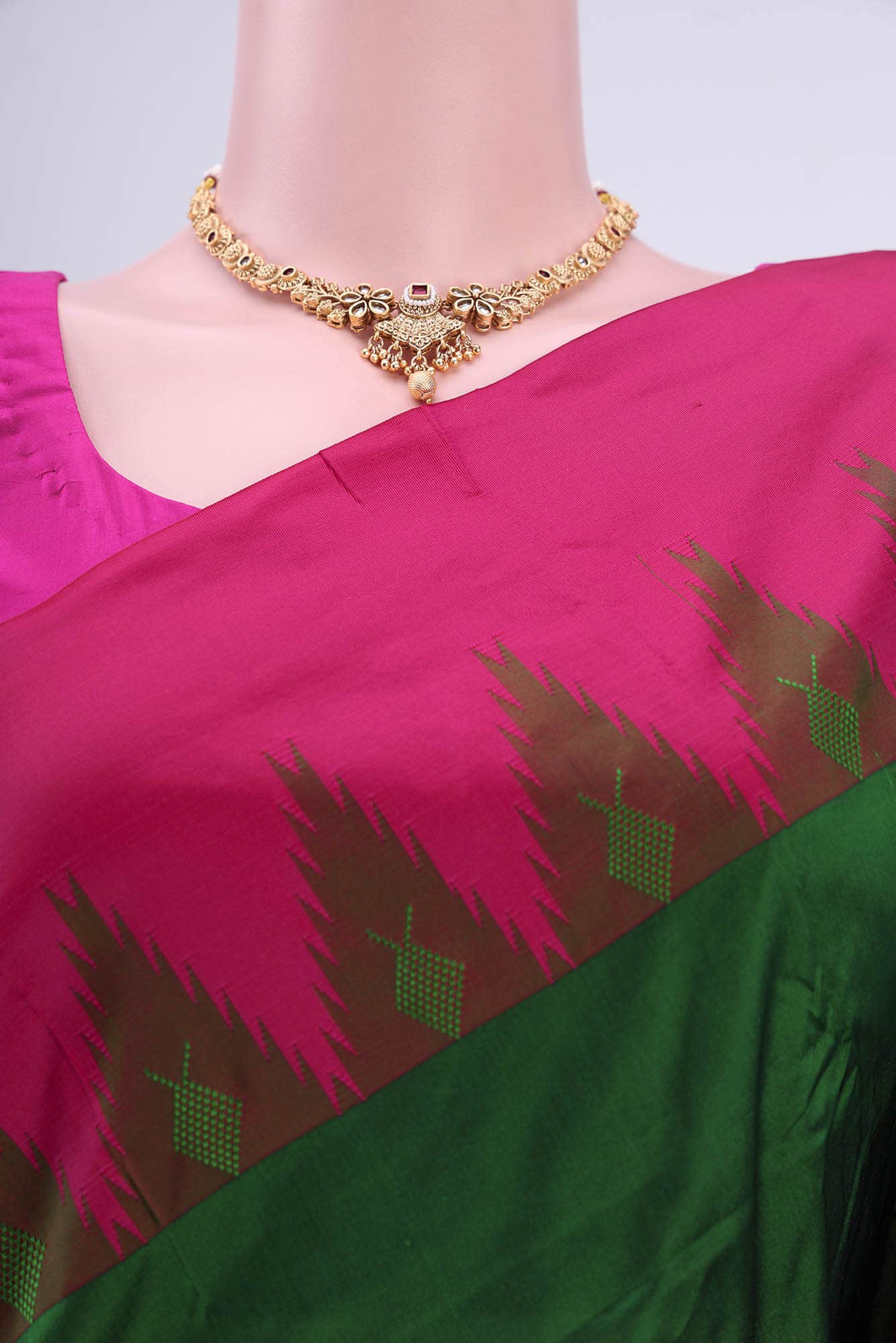 Green Blended Bangalore Silk Saree