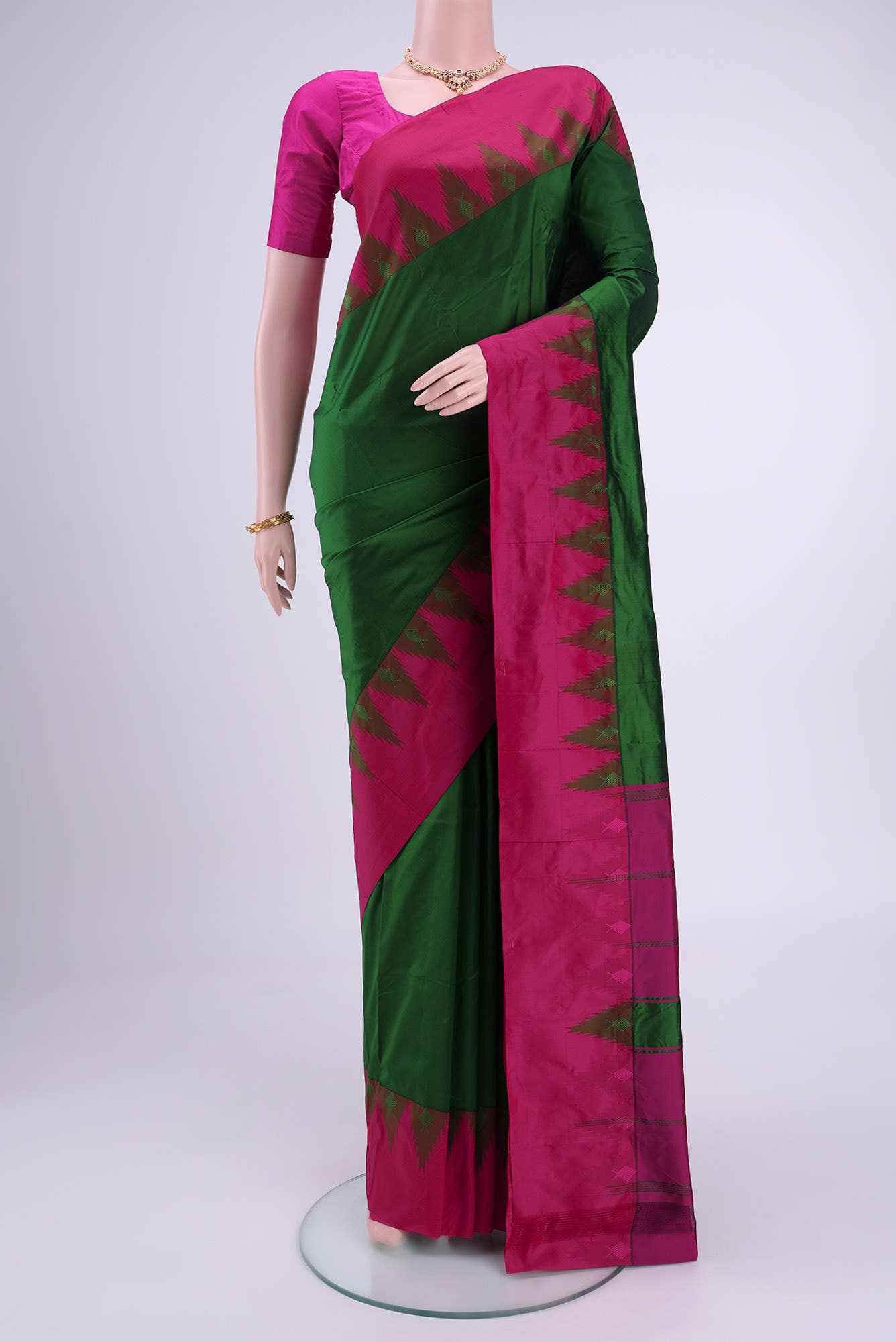 Green Blended Bangalore Silk Saree