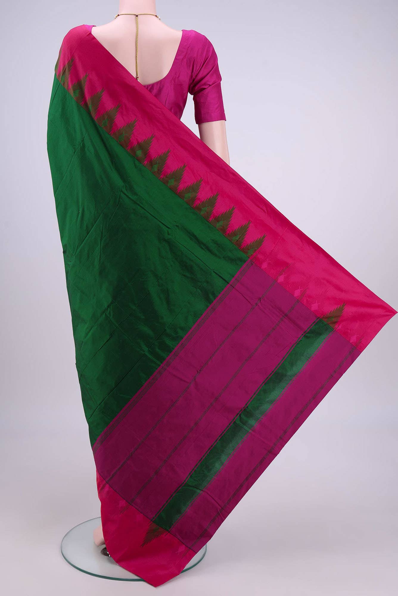 Green Blended Bangalore Silk - kadyal Saree