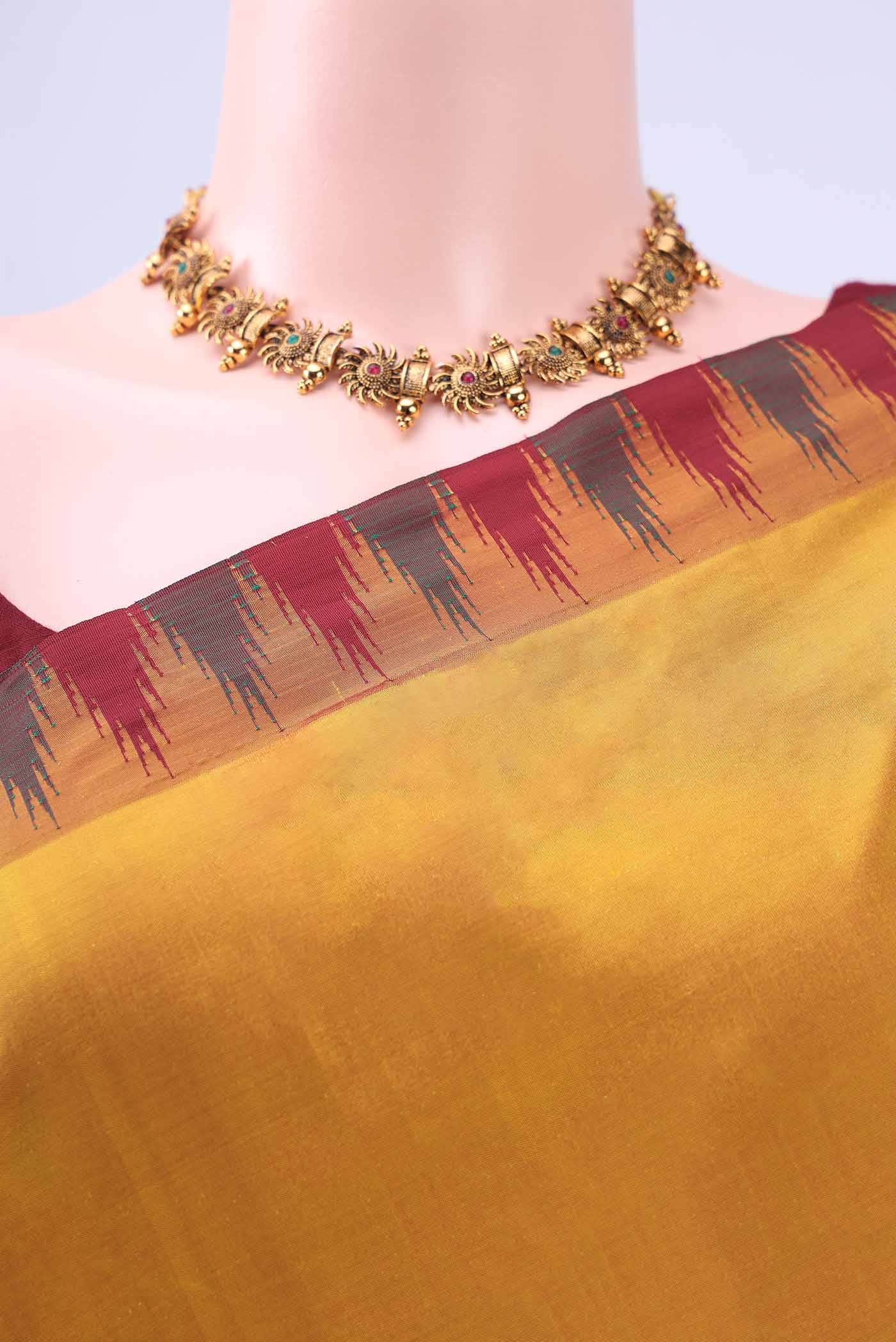 Mustard Blended Bangalore Silk Saree