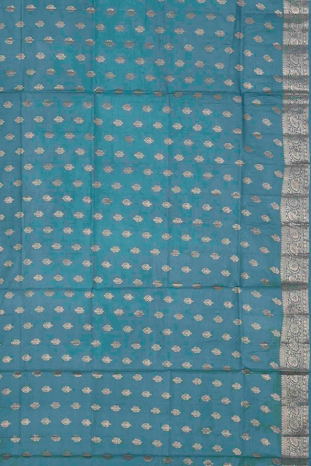 Blue Banarasi Tussar Silk Saree