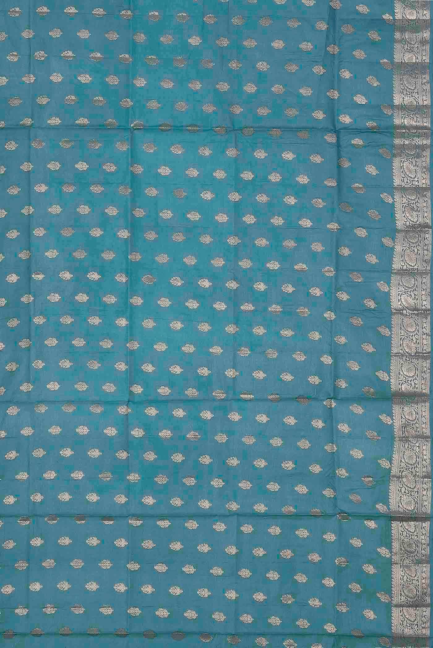 Blue Banarasi Tussar Silk Saree
