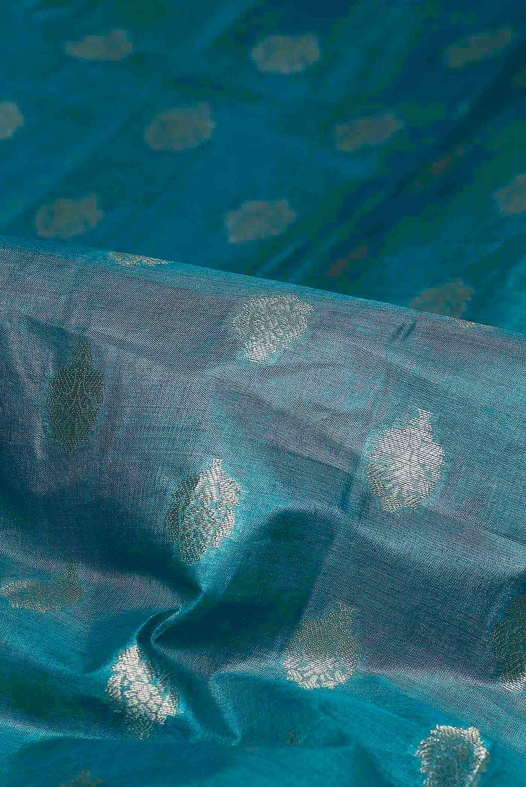 Blue Banarasi Tussar Silk Saree
