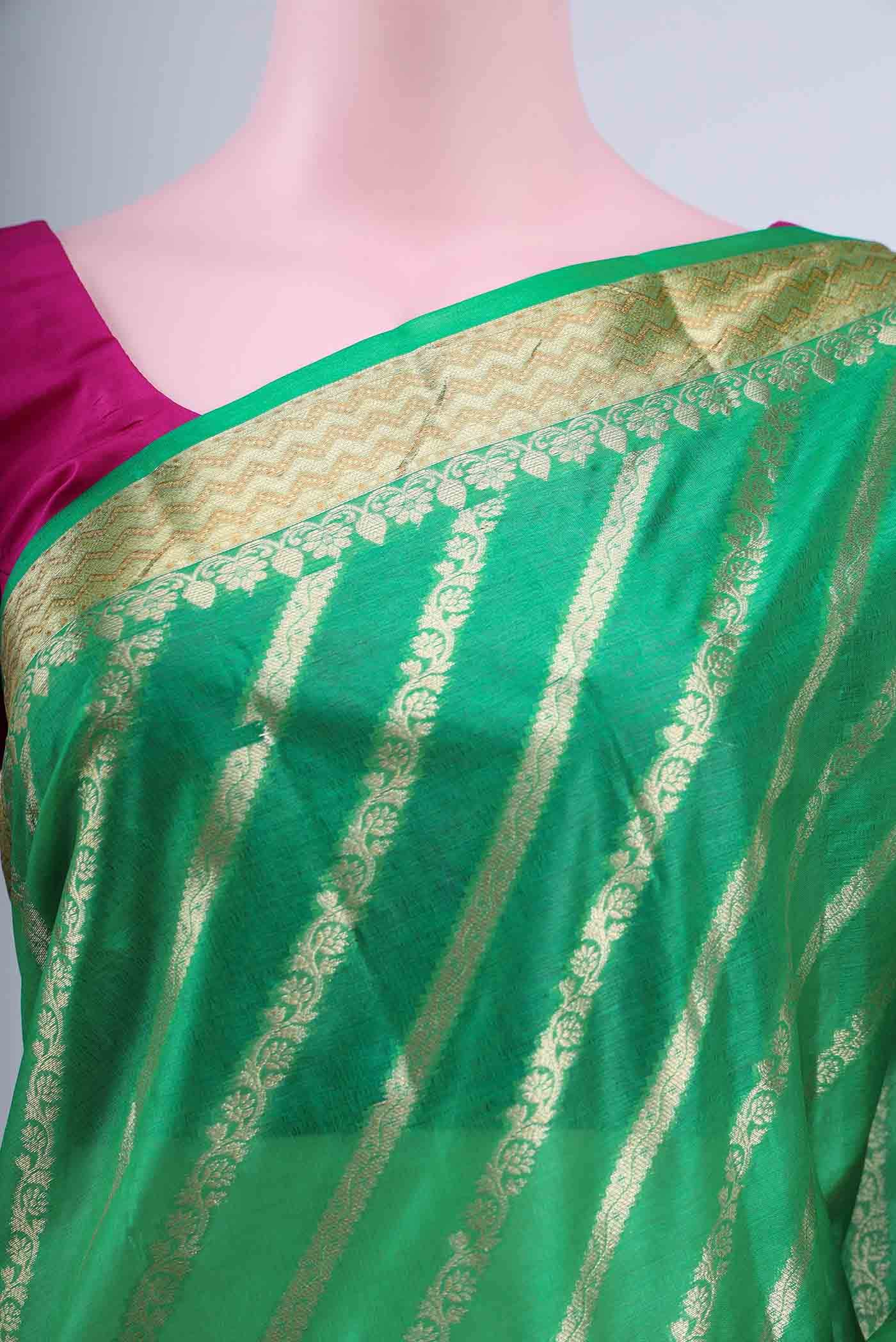 Green Banarasi Saree