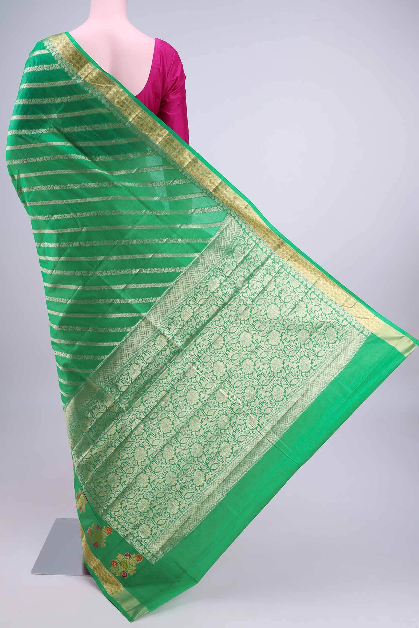 Green Banarasi Saree