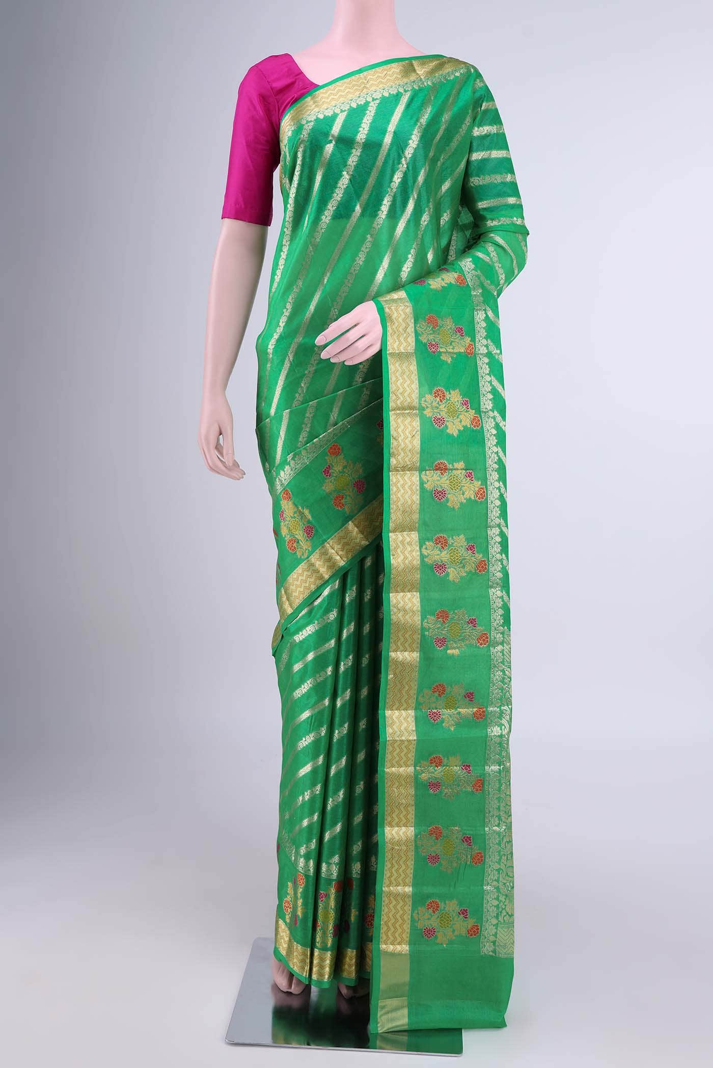 Green Banarasi Saree