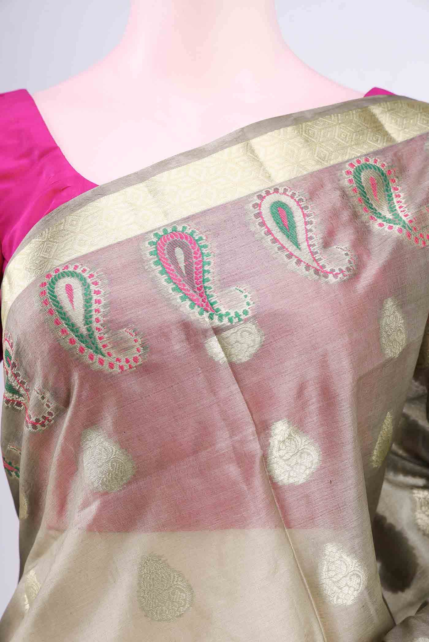 Beige Banarasi Saree