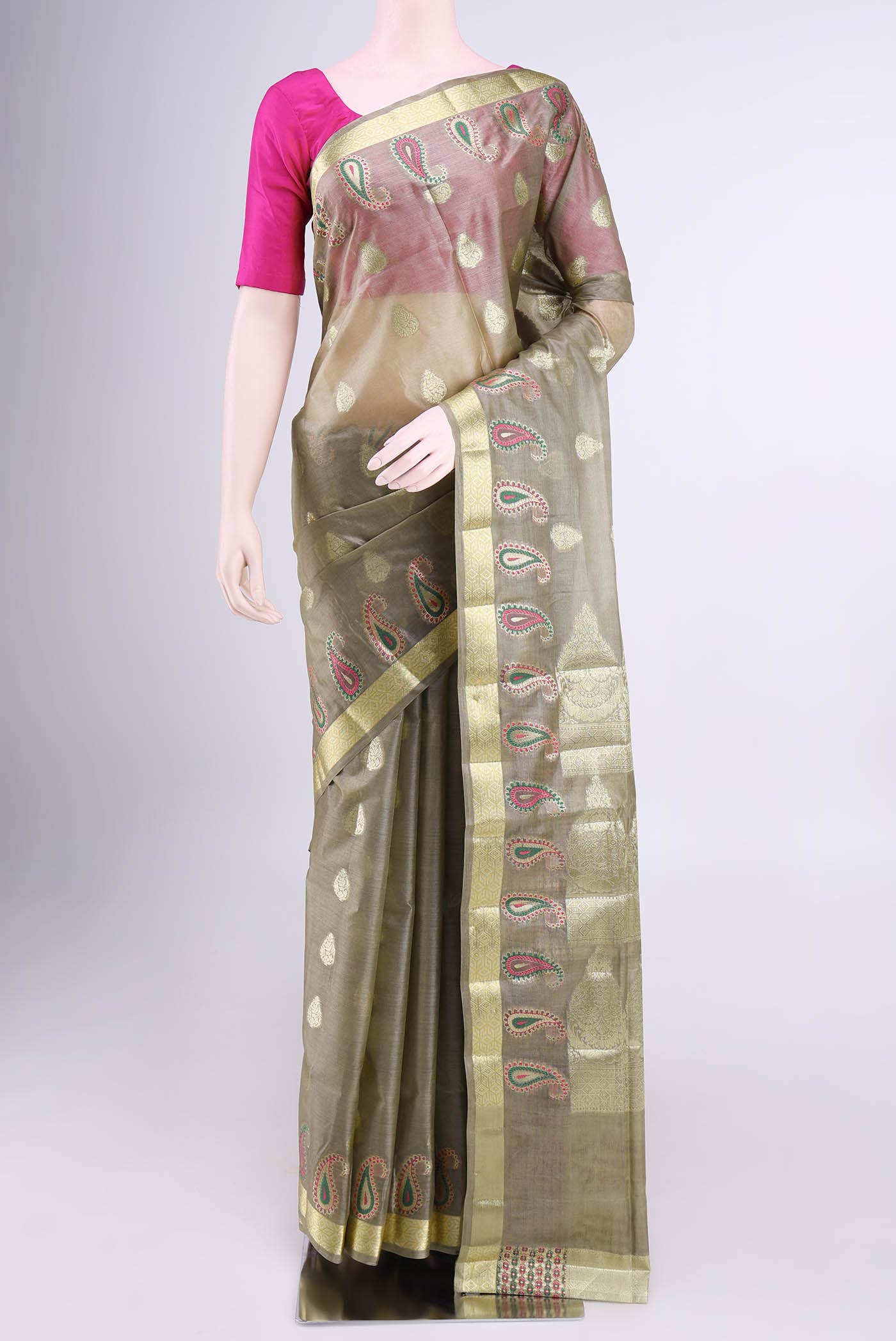 Beige Banarasi Saree