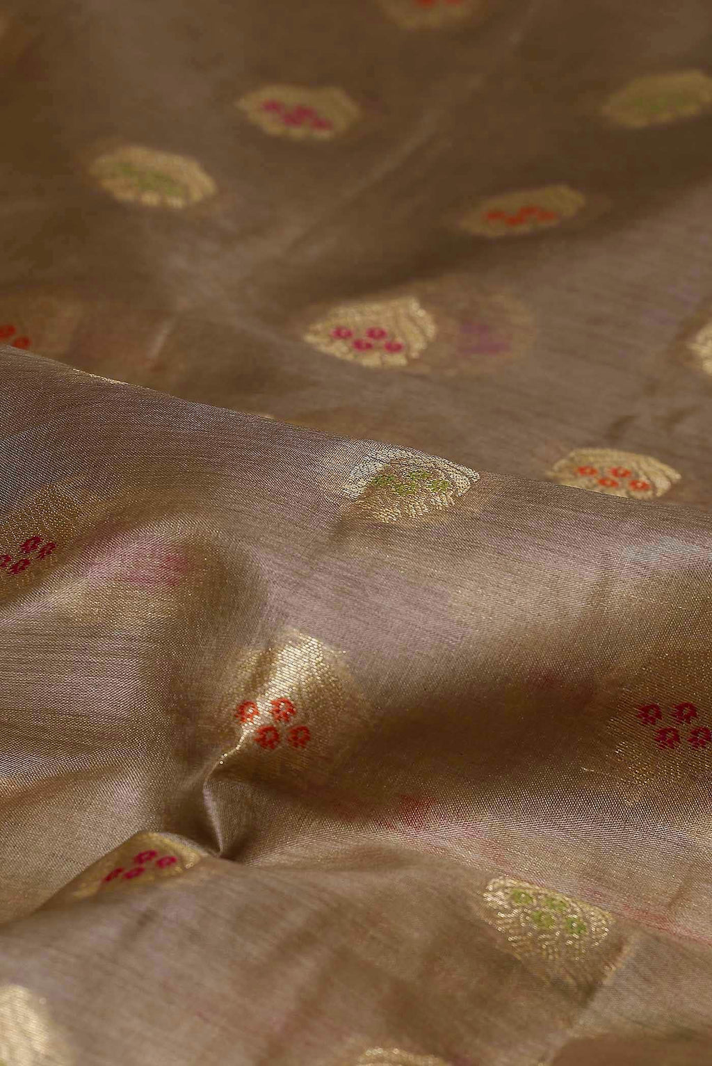 Beige Banarasi Tussar Silk Saree