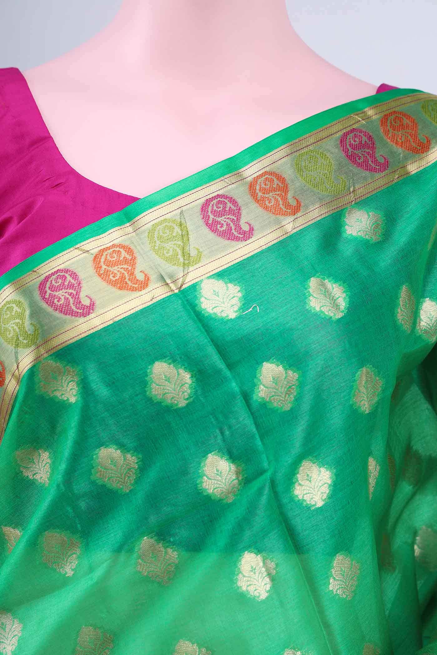 Green Banarasi Saree