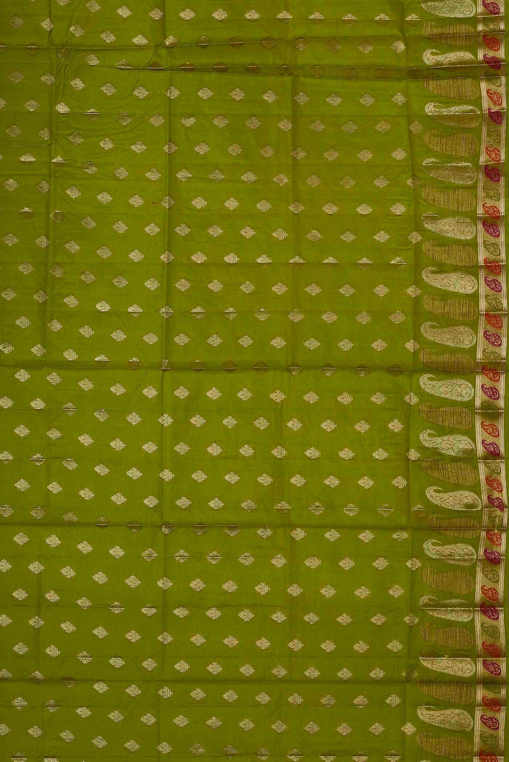 Green Banarasi Tussar Silk Saree
