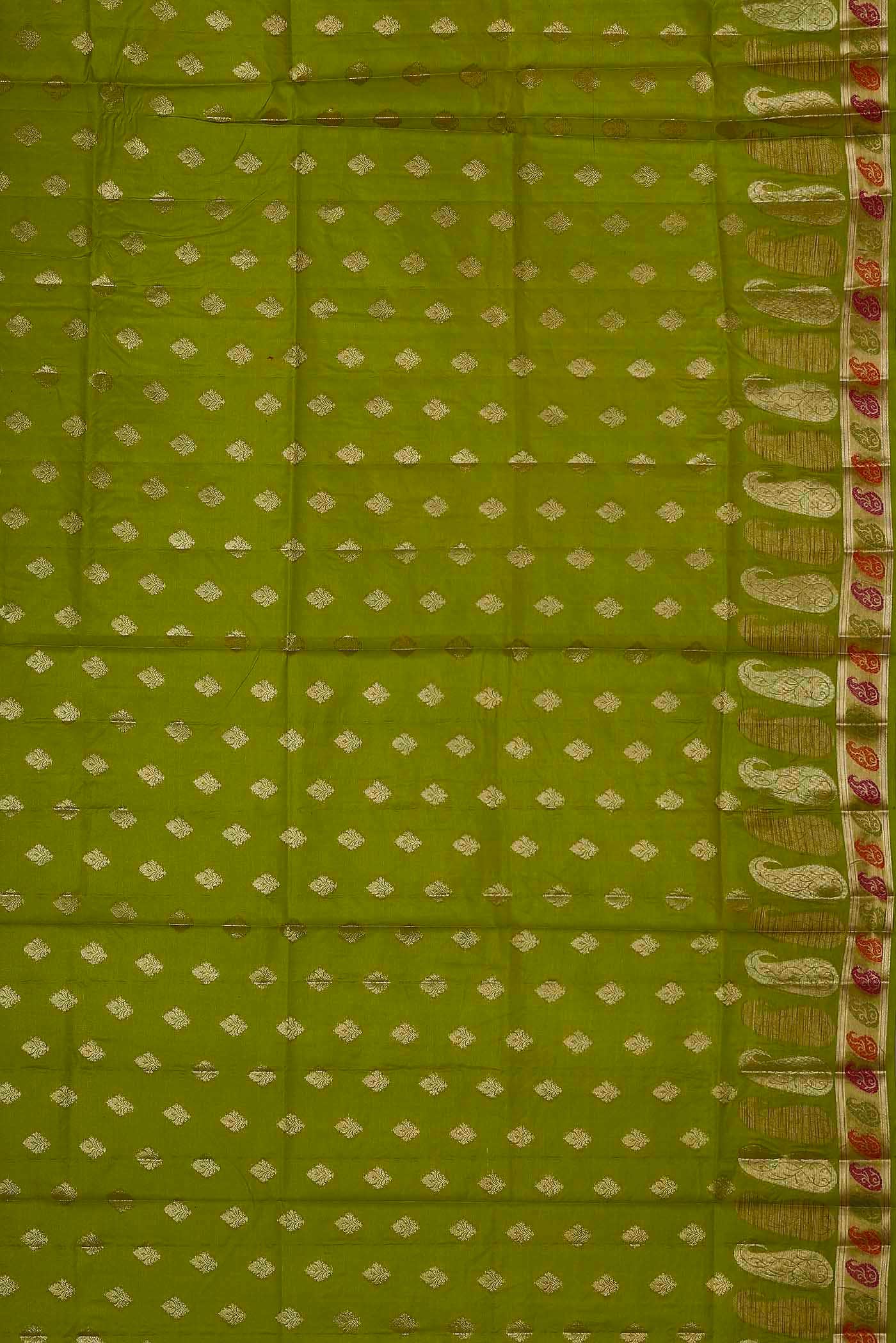 Green Banarasi Tussar Silk Saree