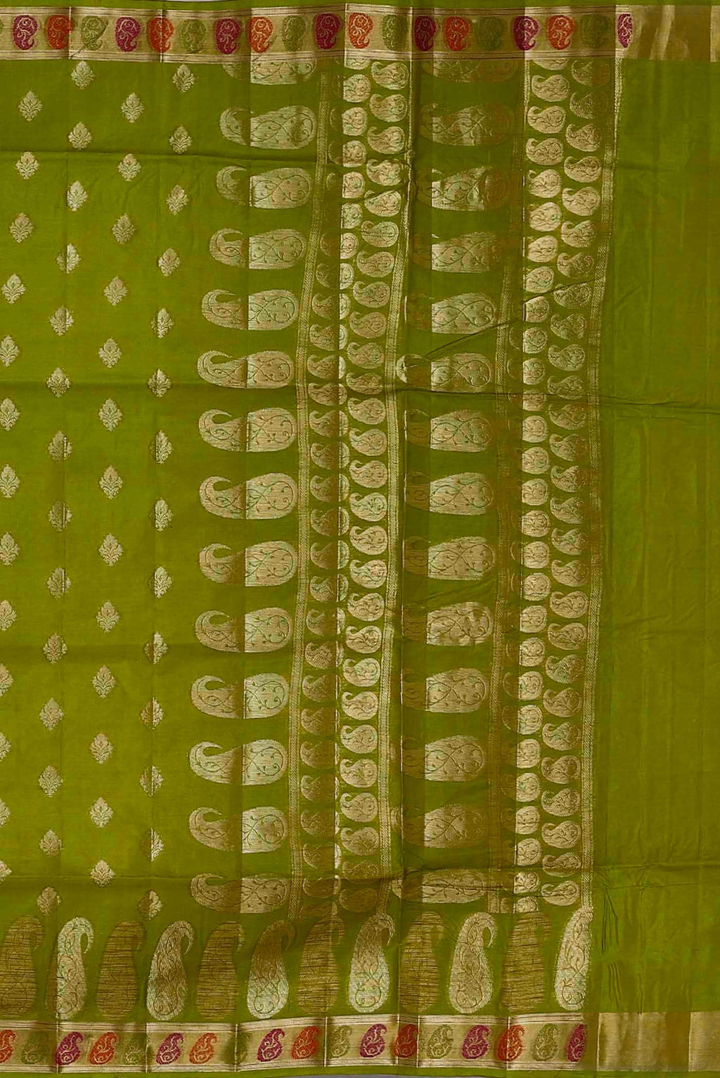 Green Banarasi Tussar Silk Saree
