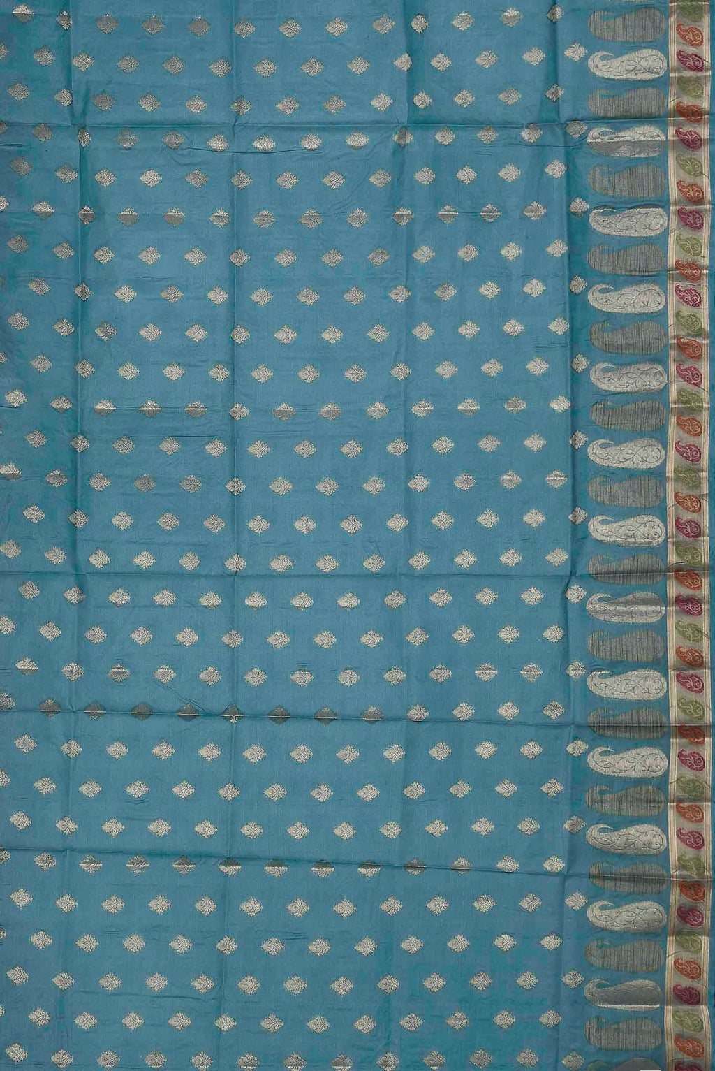 Blue Banarasi Tussar Silk Saree