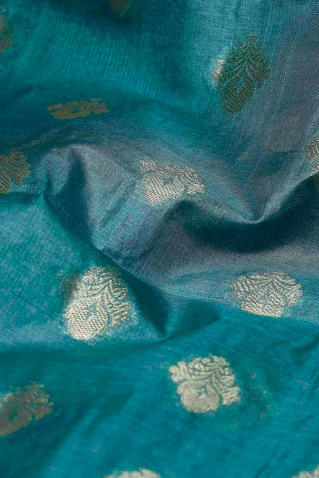 Blue Banarasi Tussar Silk Saree