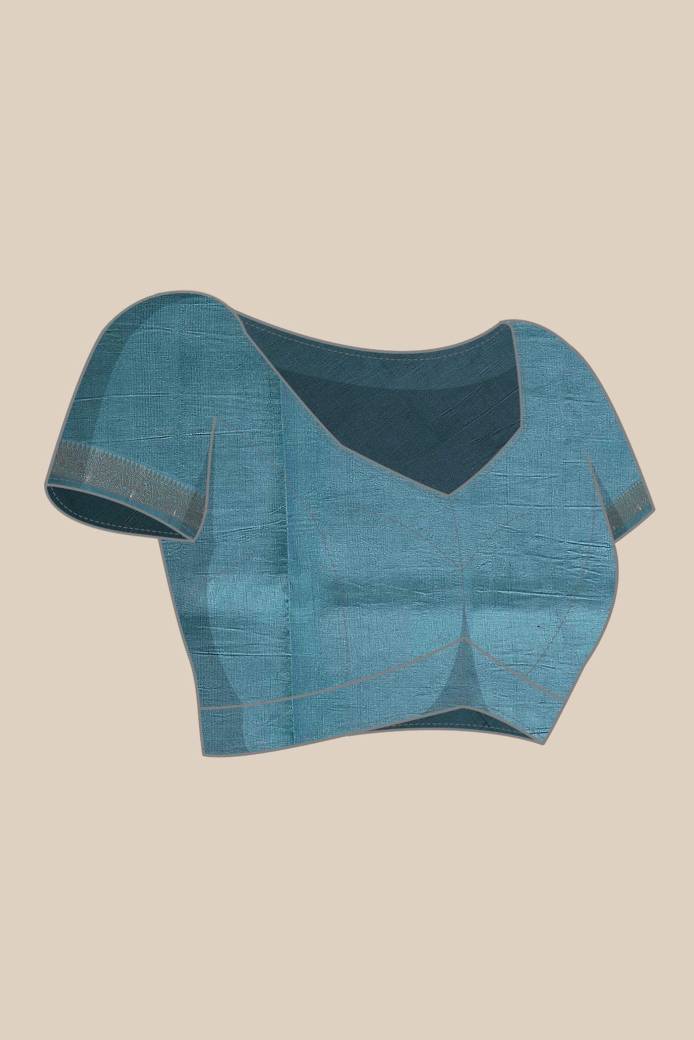 Blue Banarasi Raw Silk Saree