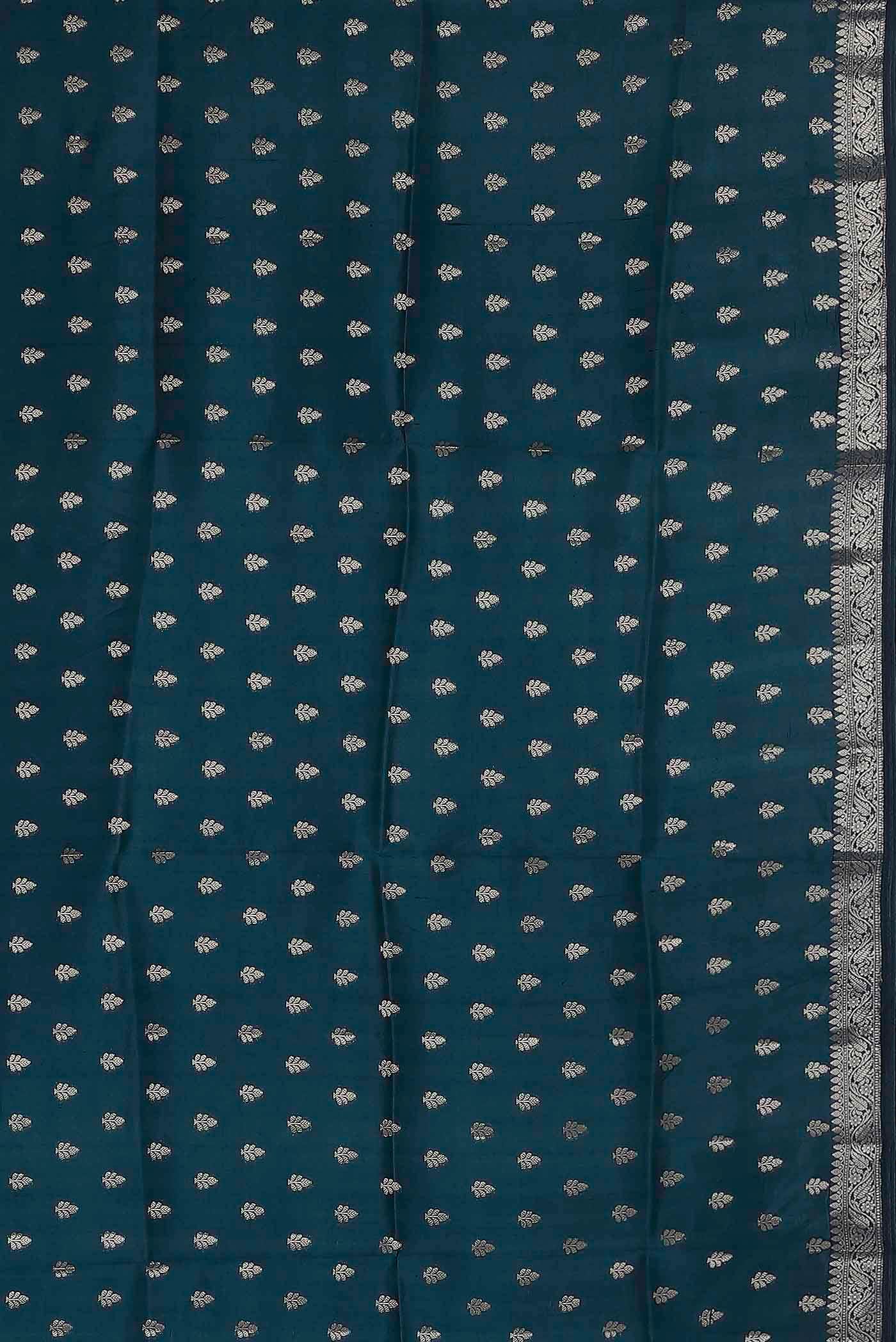 Blue Banarasi Raw Silk Saree