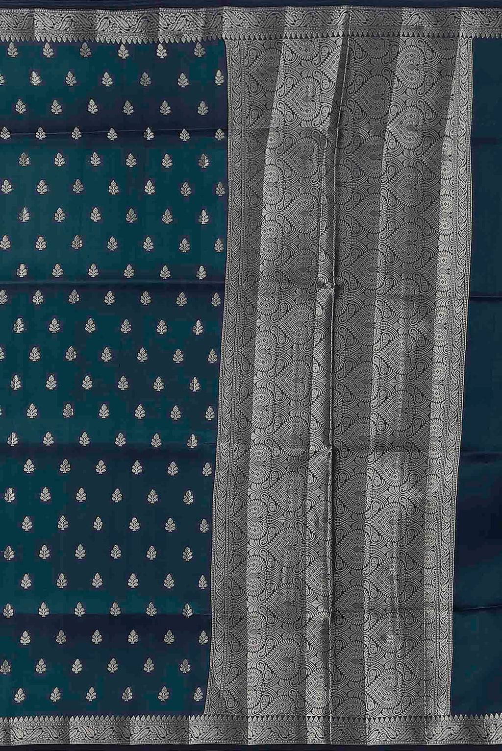 Blue Banarasi Raw Silk Saree