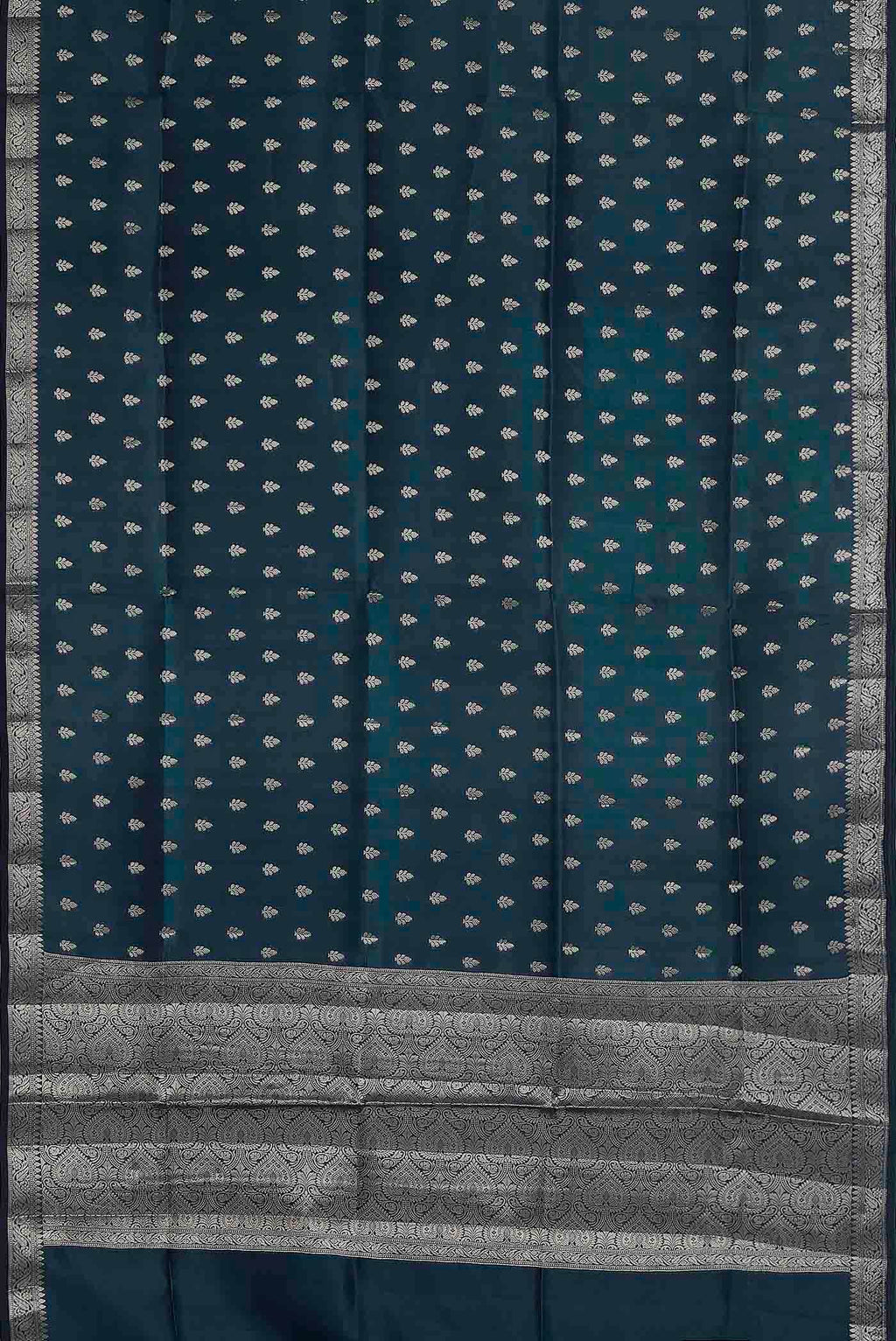 Blue Banarasi Raw Silk Saree