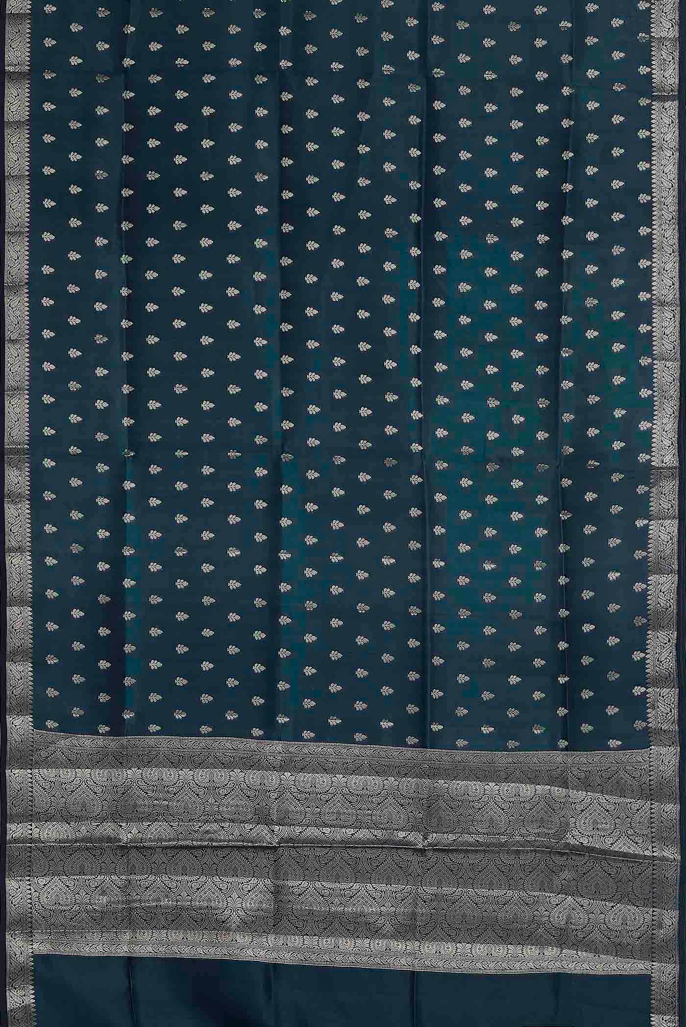Blue Banarasi Raw Silk Saree