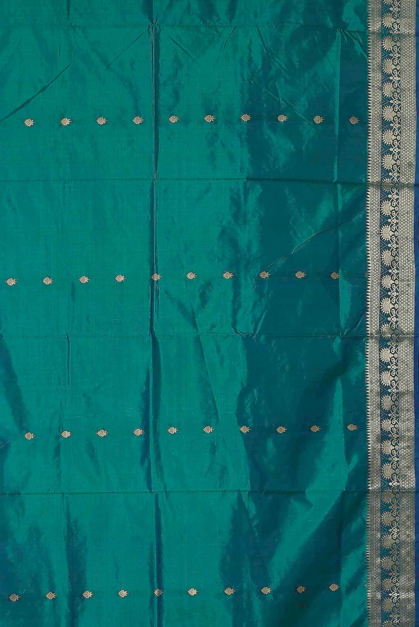 Blue Banarasi Katan Silk Saree
