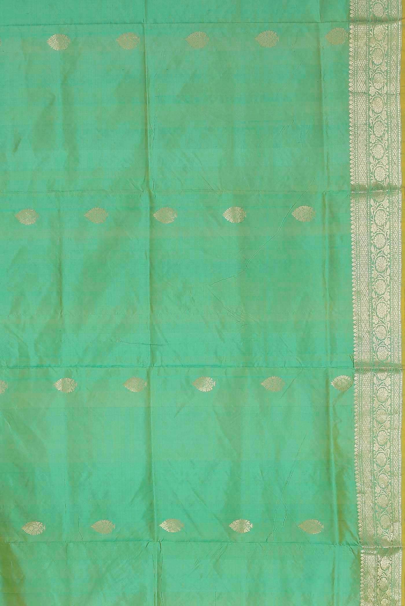 Green Banarasi Katan Silk Saree