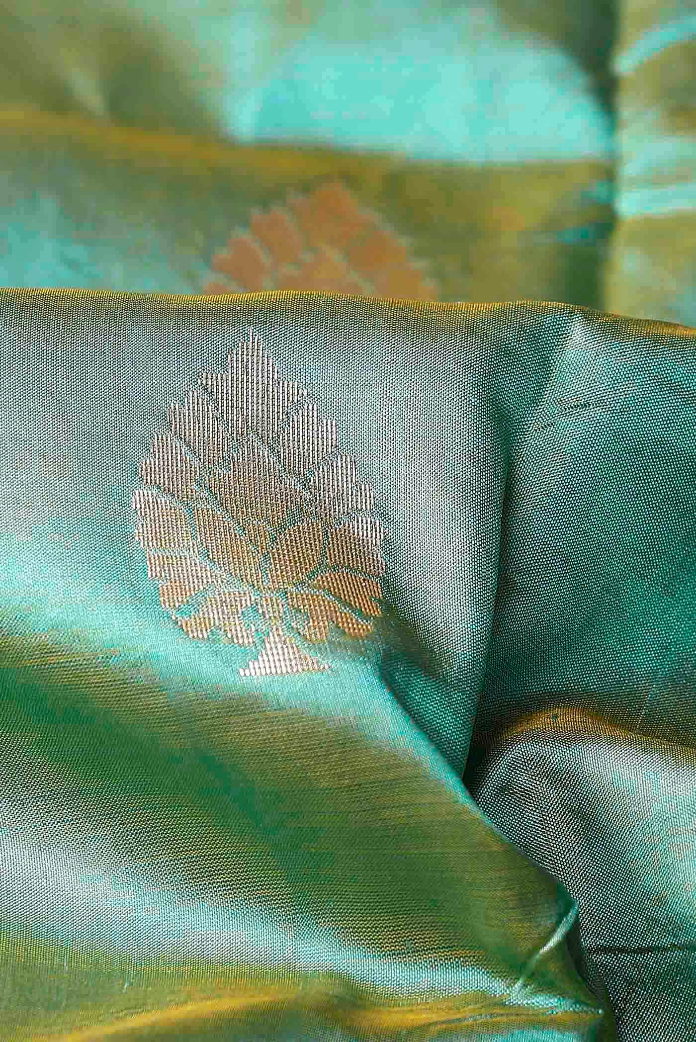 Green Banarasi Katan Silk Saree