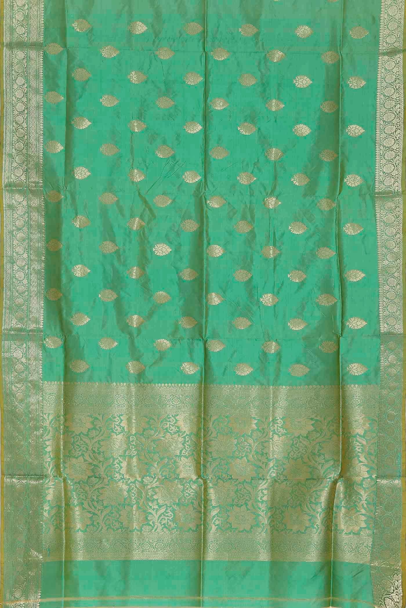 Green Banarasi Katan Silk Saree