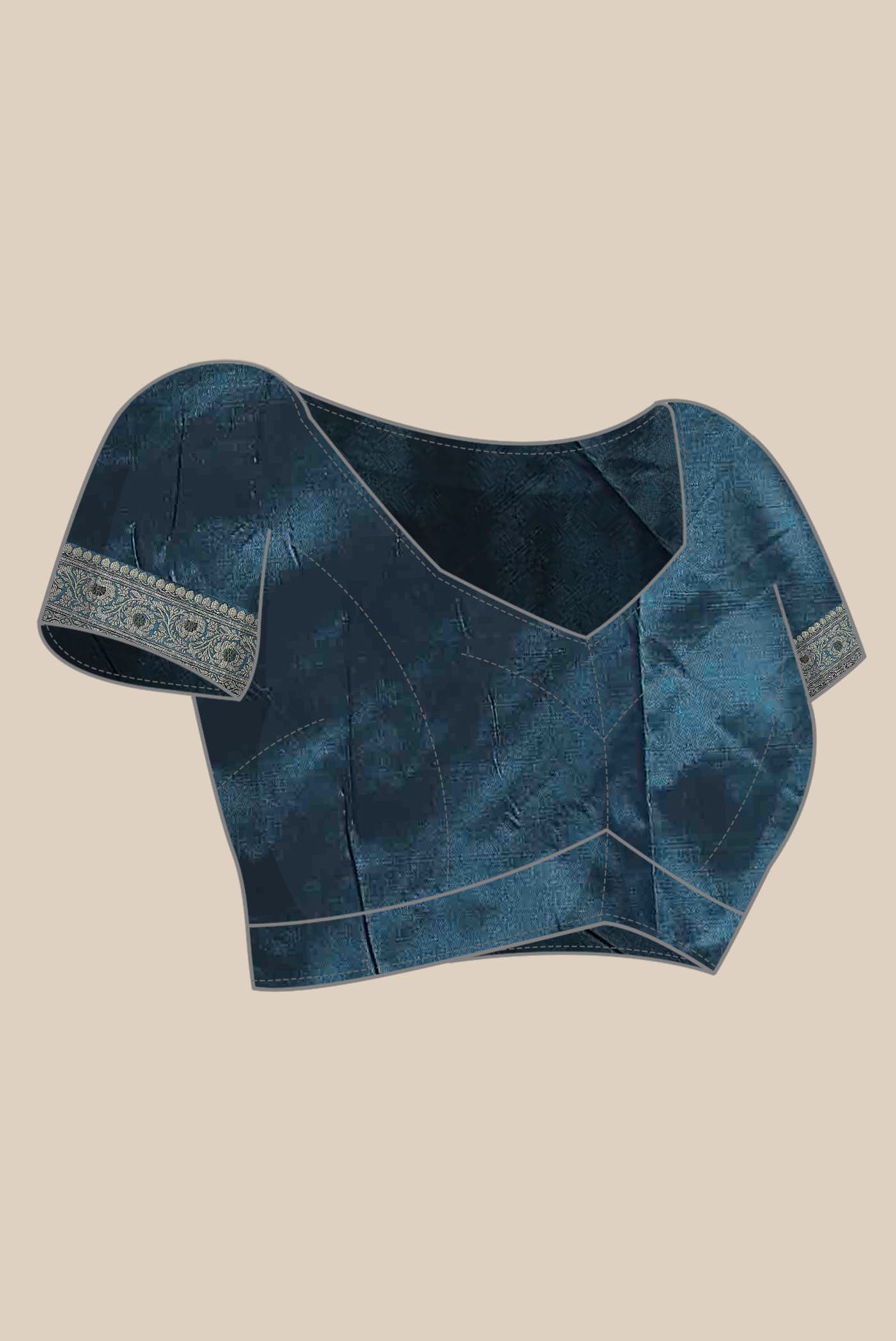 Blue Banarasi Katan Silk Saree