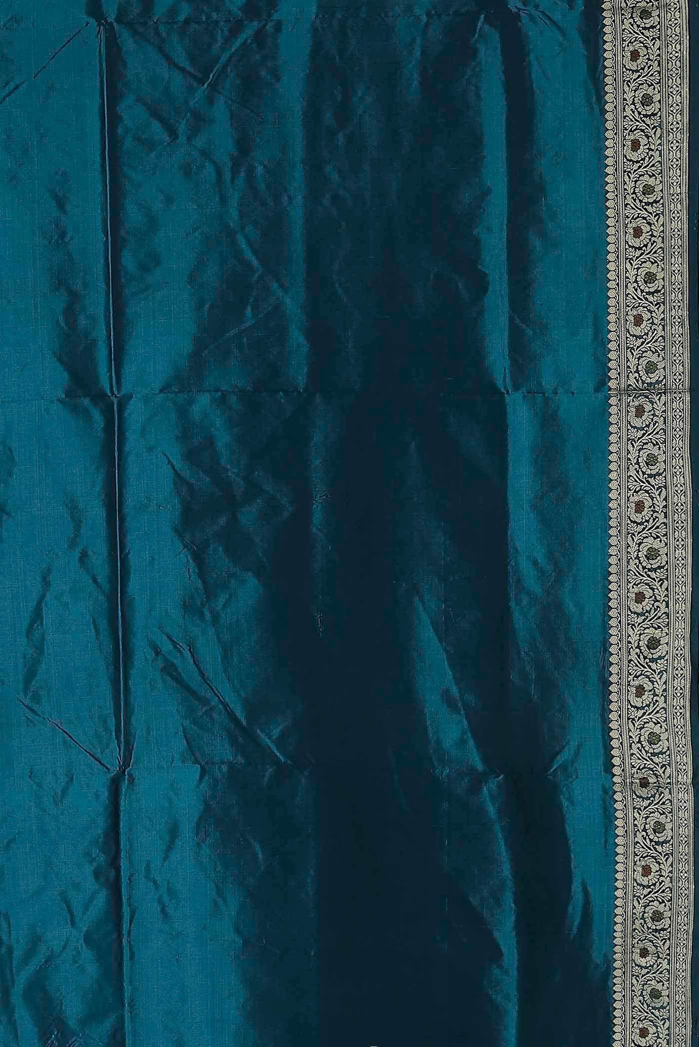 Blue Banarasi Katan Silk Saree