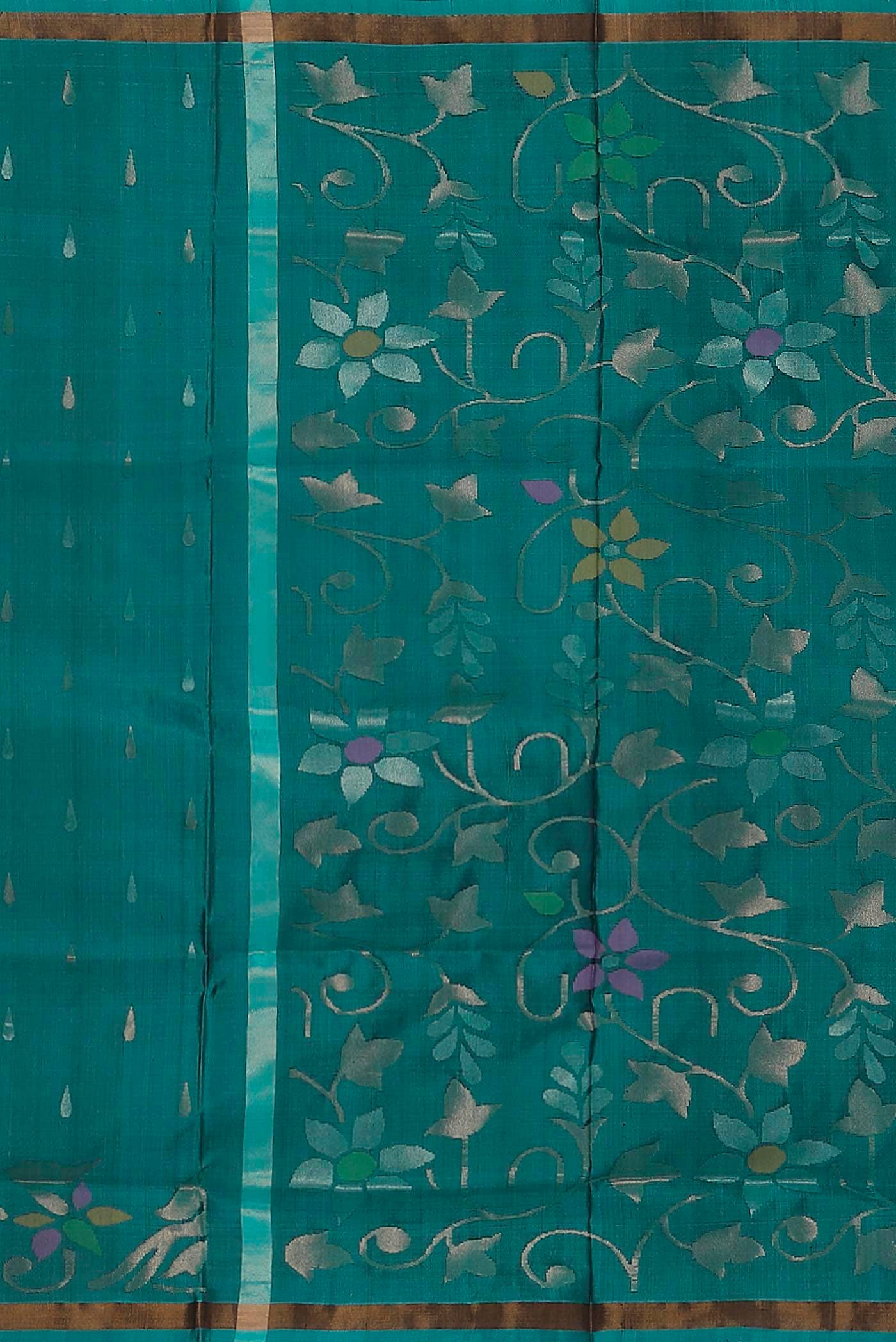 Teal Uppada Silk Saree