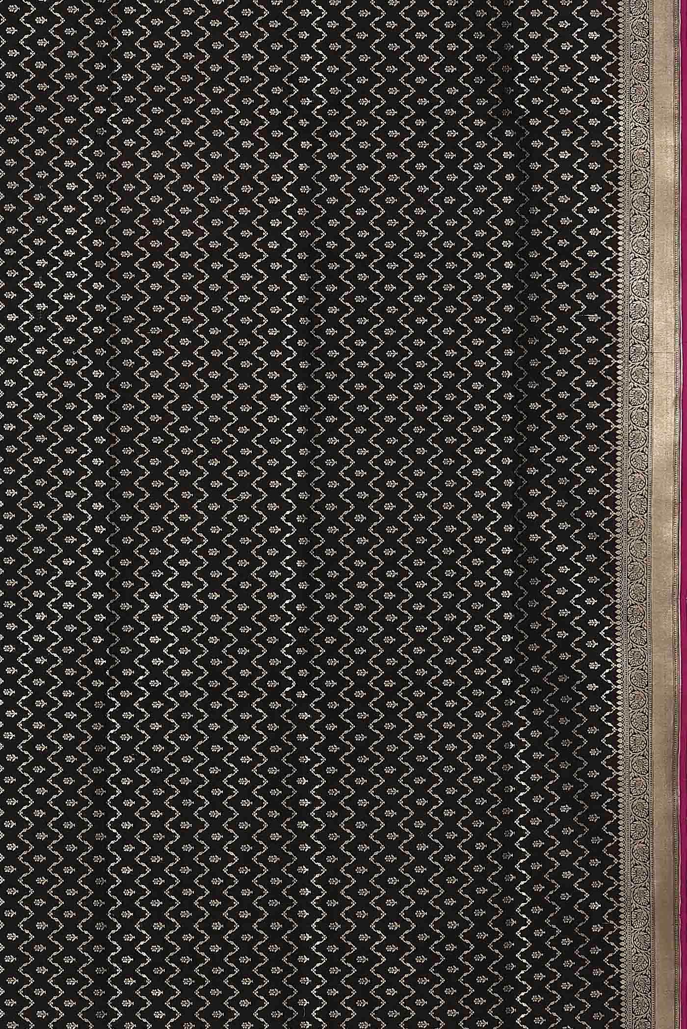 Black Banarasi Silk Saree