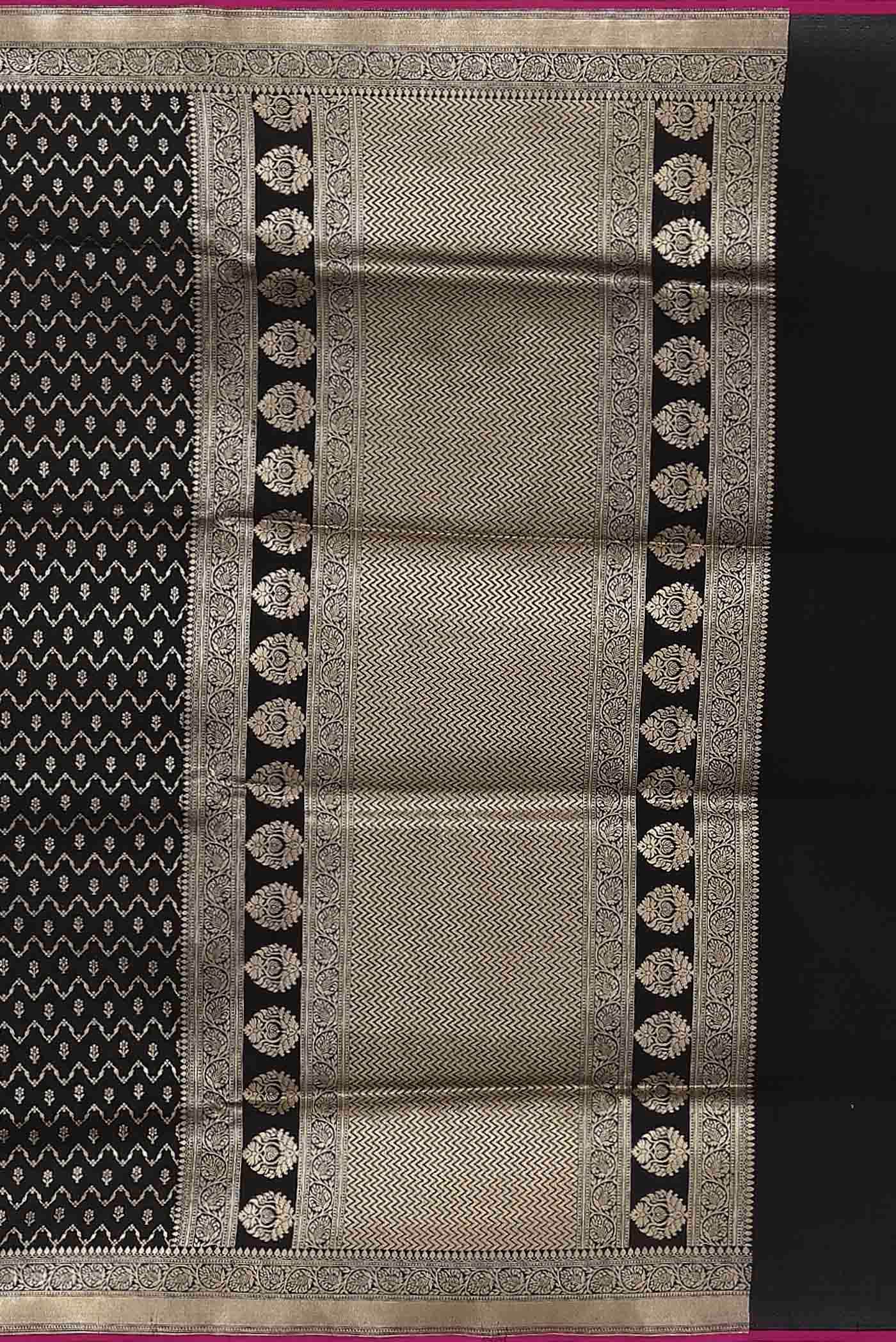 Black Banarasi Silk Saree