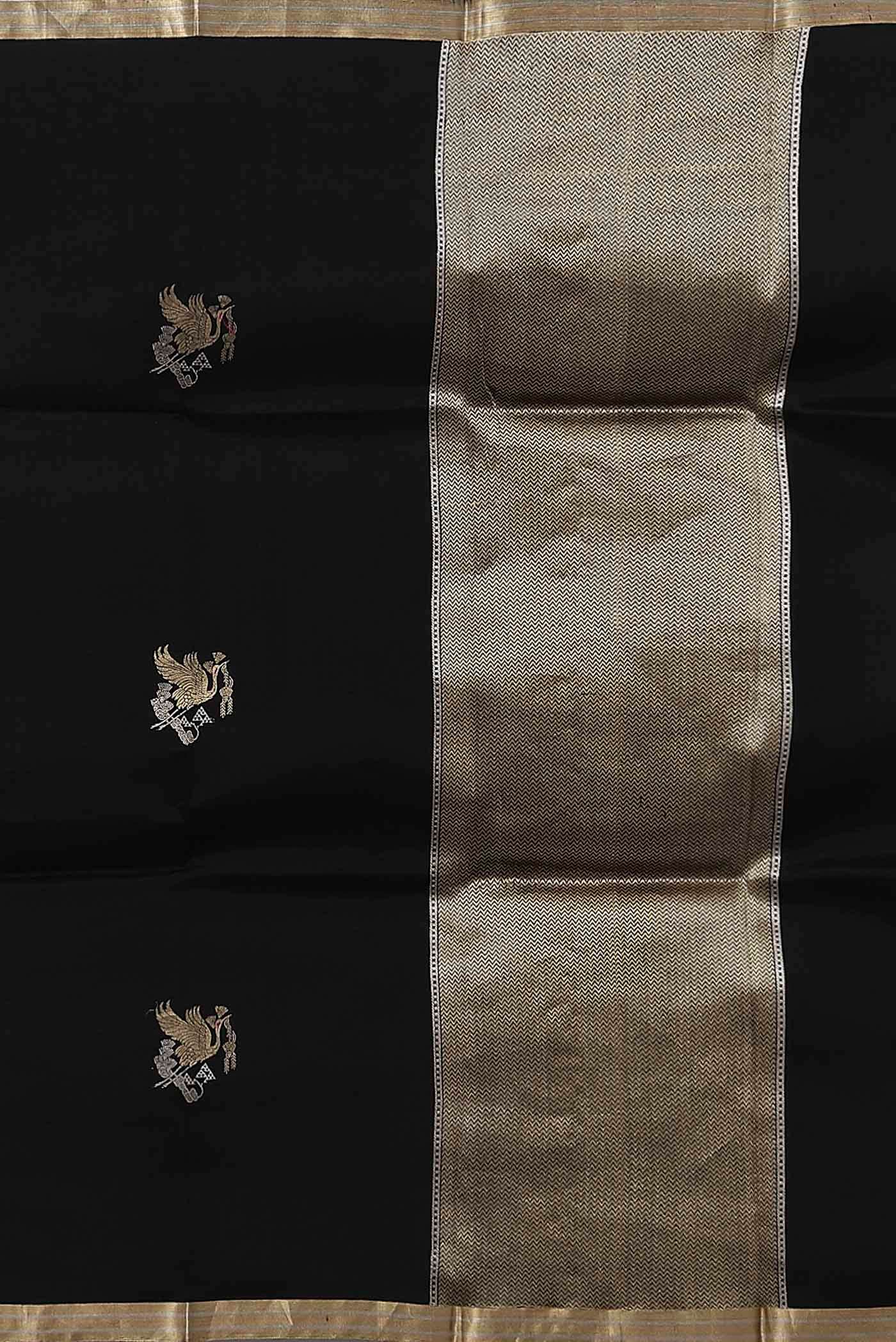 Black Banarasi Silk Saree