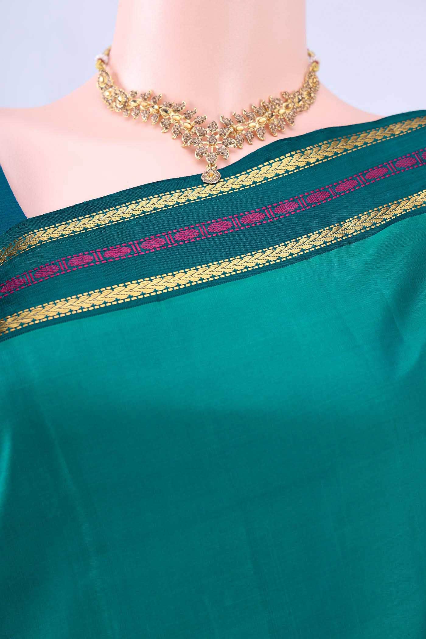 Dark Blue Kanchipuram Silk Saree