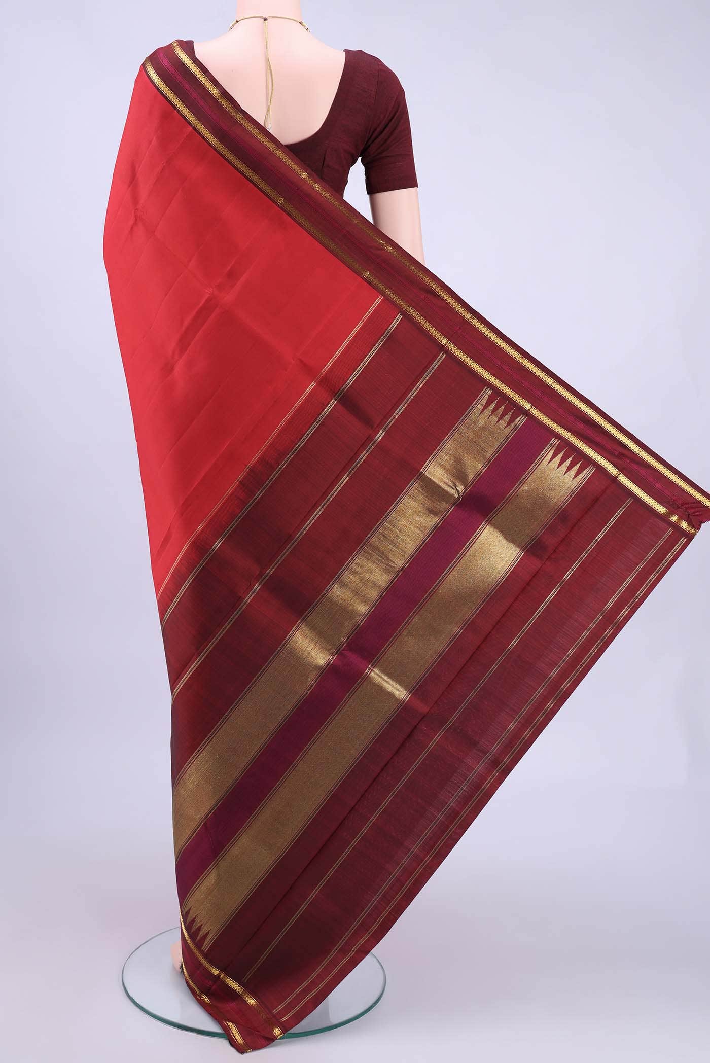 Imperial Red Kanchipuram Silk Saree