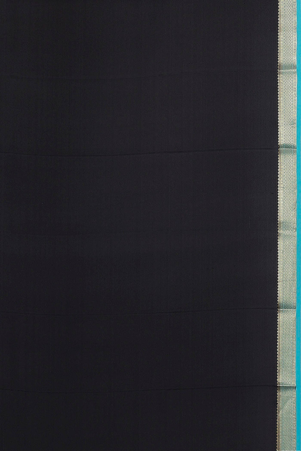Black Mysore Crepe Saree