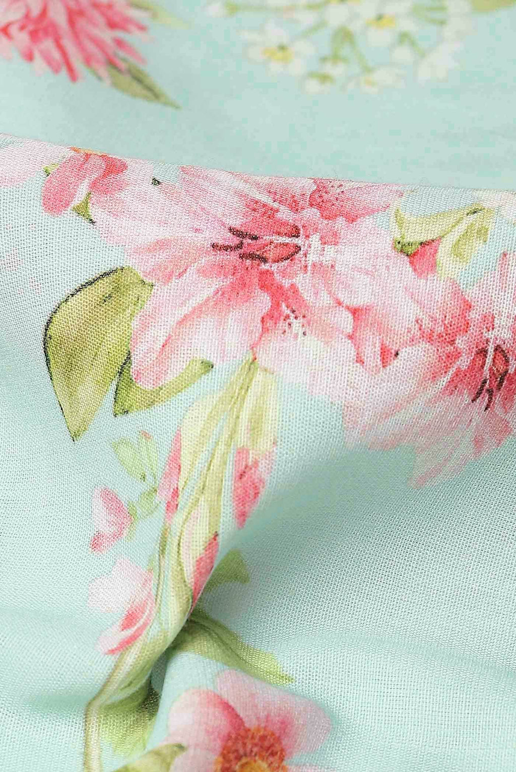 Mint Green Paithani Cotton Saree