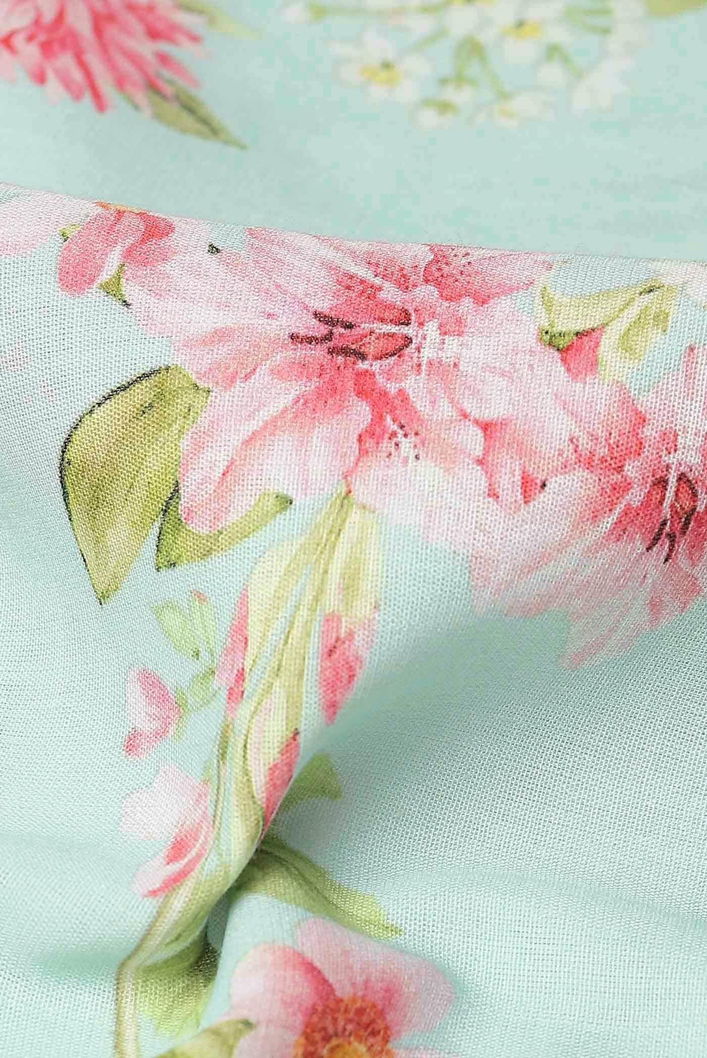 Mint Green Paithani Cotton Saree