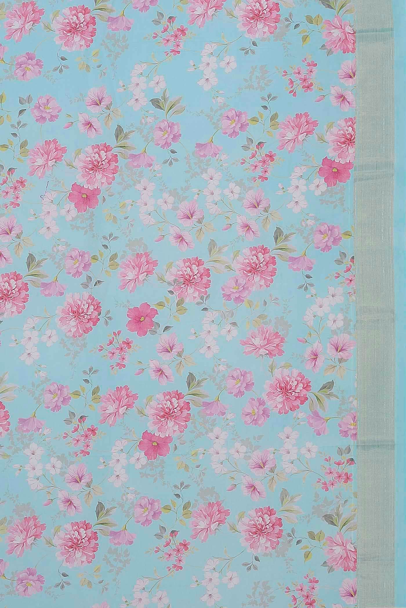 Light Blue Paithani Cotton Saree