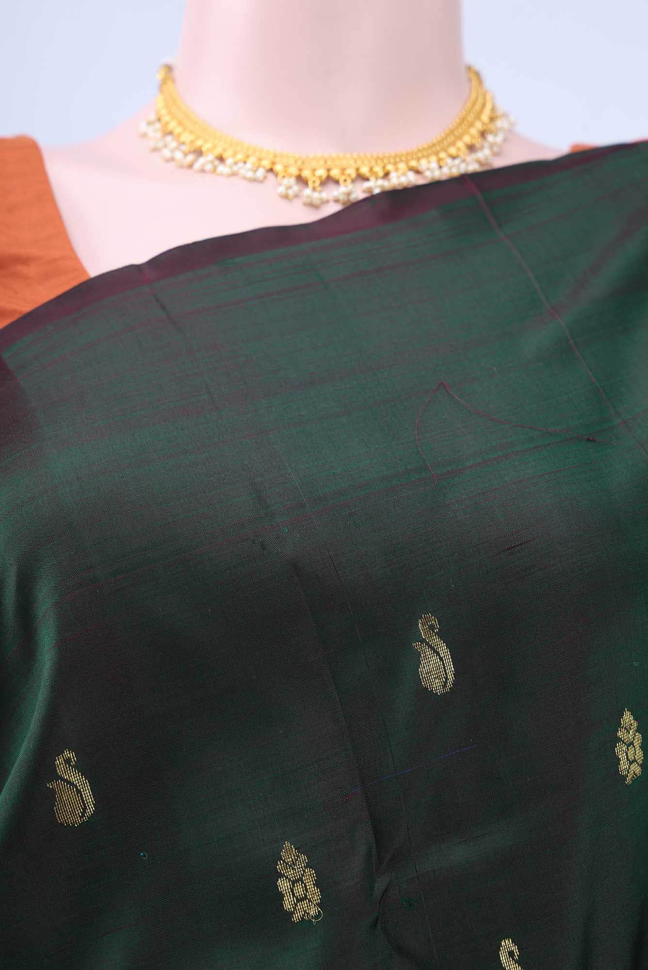 no Dual Tone Kanchipuram Silk Saree