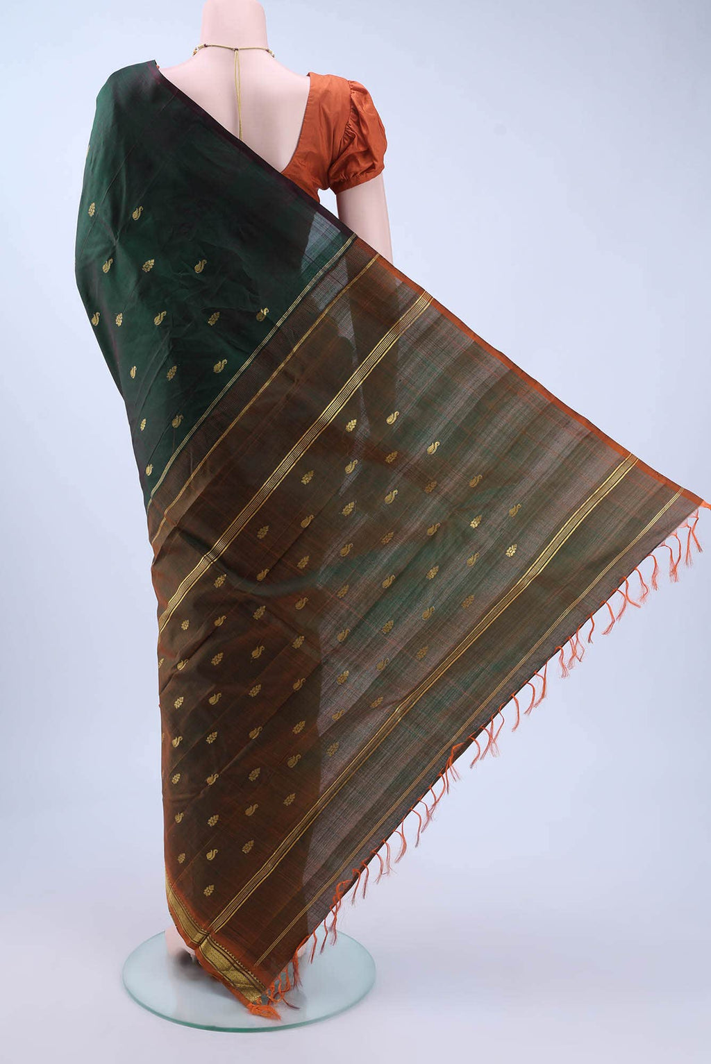 no Dual Tone Kanchipuram Silk Saree