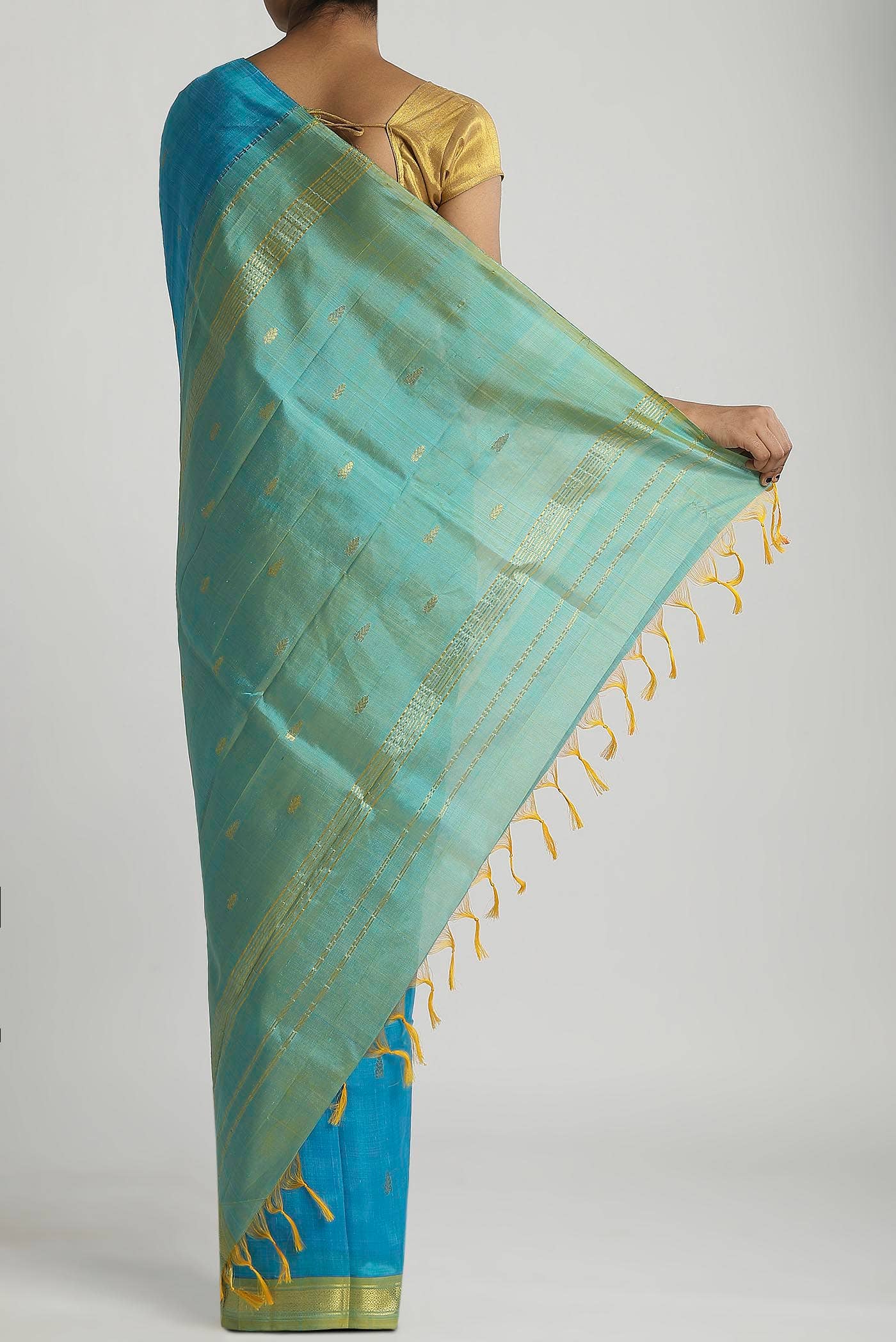Blue Kanchipuram Silk Saree