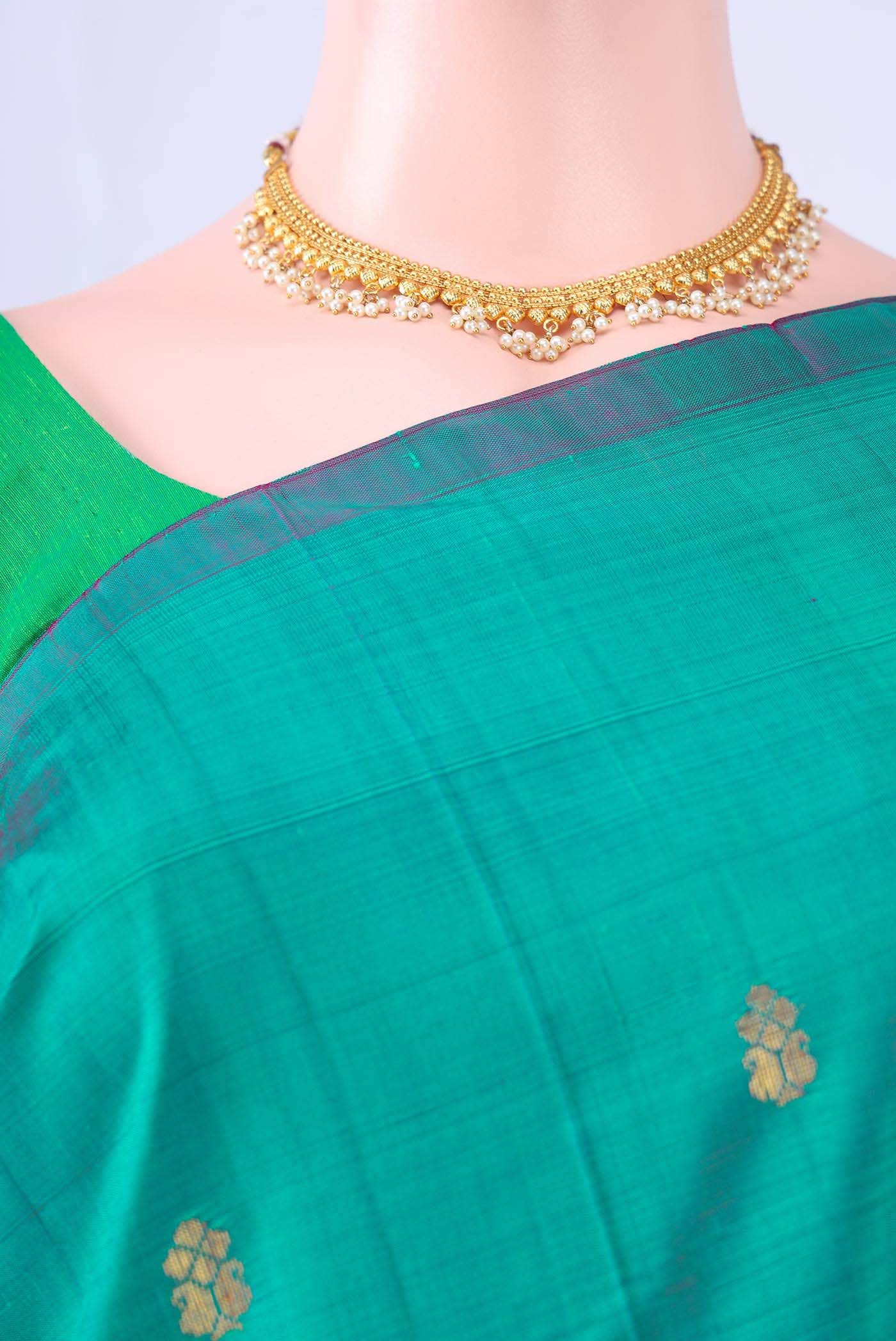 Blue Kanchipuram Silk Saree