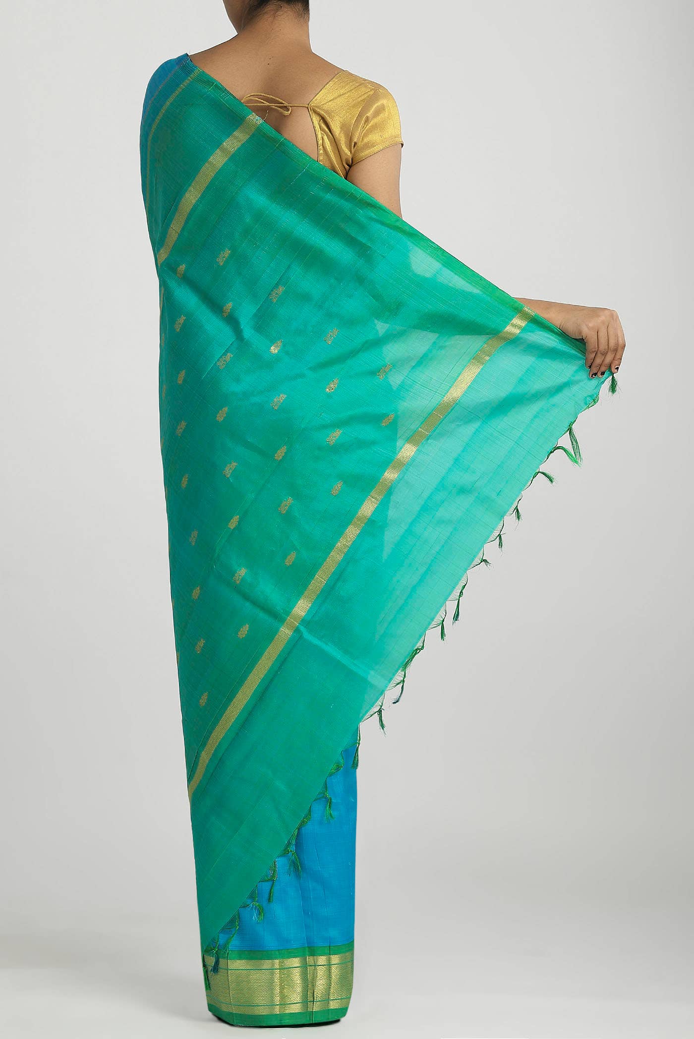 Blue Kanchipuram Silk Saree