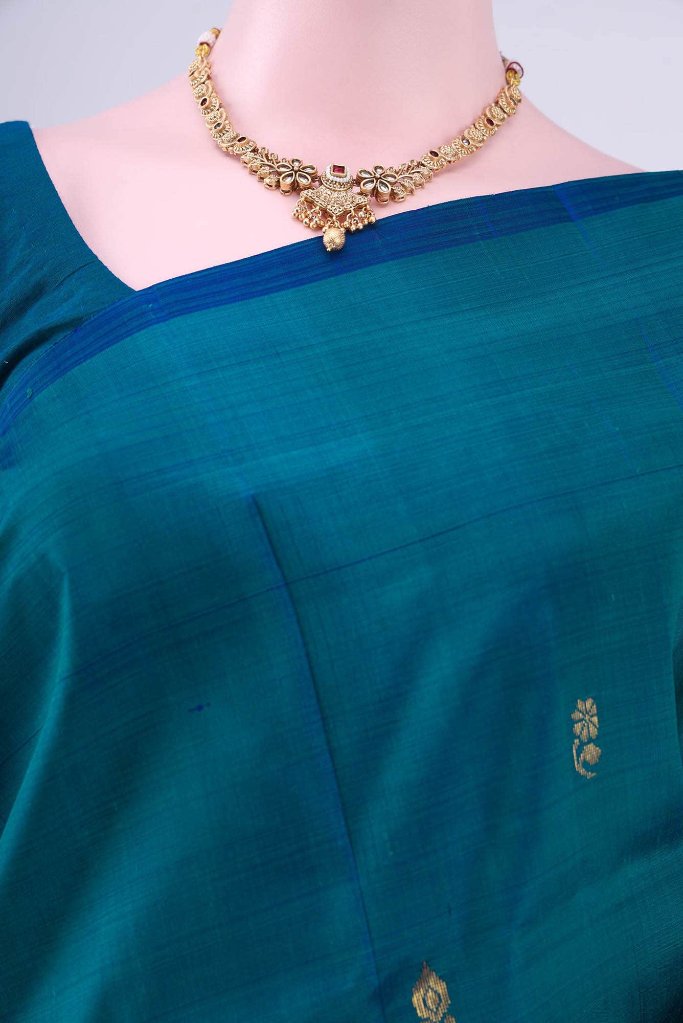 Blue Kanchipuram Silk Saree