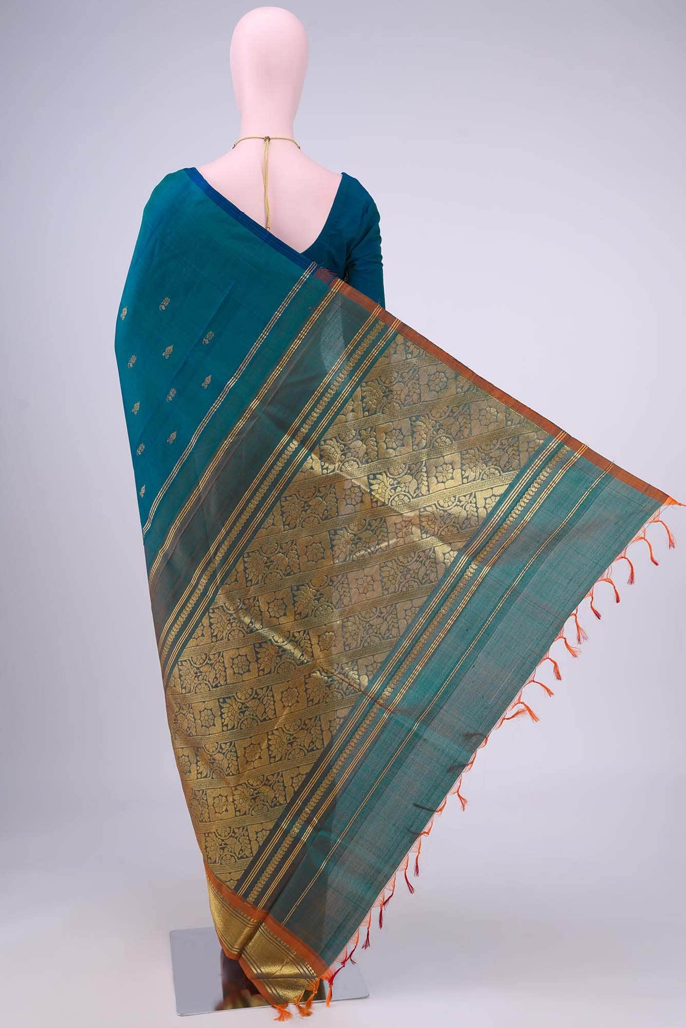 Blue Kanchipuram Silk Saree