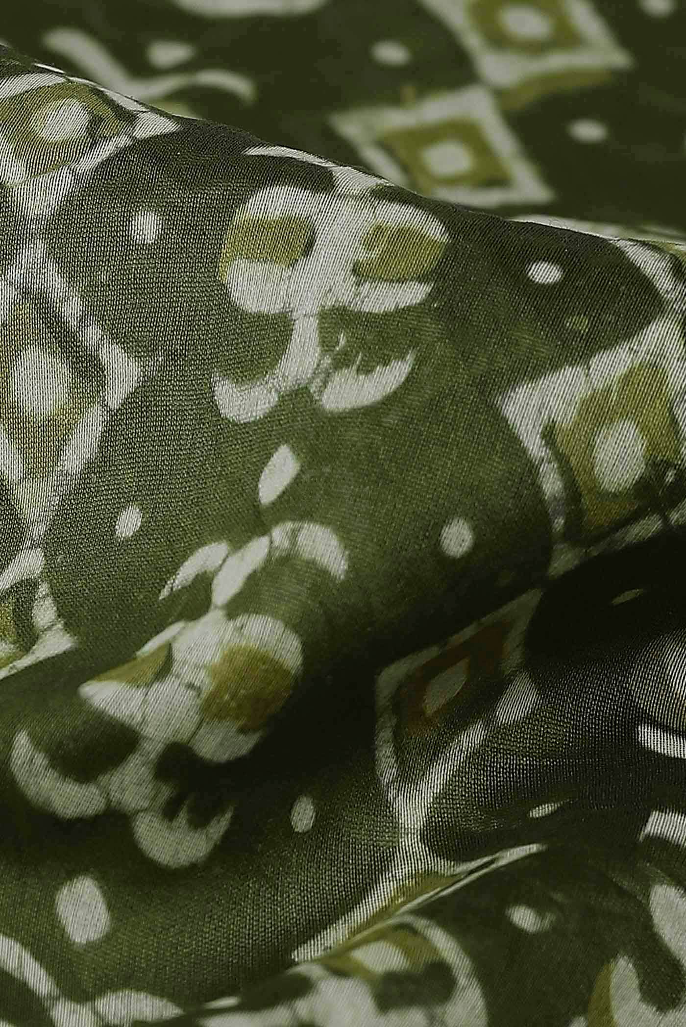 Green Chanderi Silk Cotton Saree
